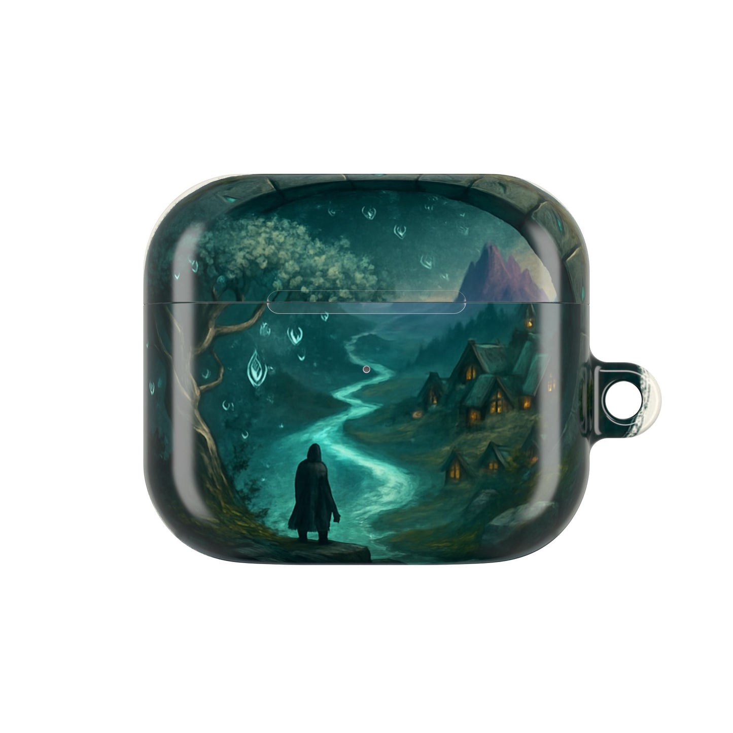 Mystical Landscape AirPod Case, Fantasy Accessory, Gift for Music Lovers, Unique Storage for AirPods, Protective AirPods Cover