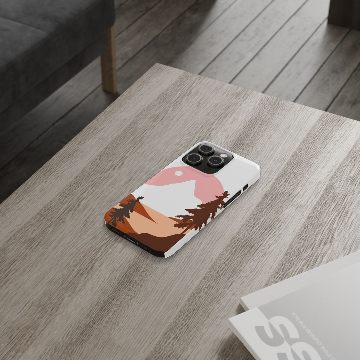 Stylish Mountain Landscape Slim Phone Case, Nature Lover Gift, Aesthetic Phone Cover, Adventure Travel Accessory, Minimalist Design [...]