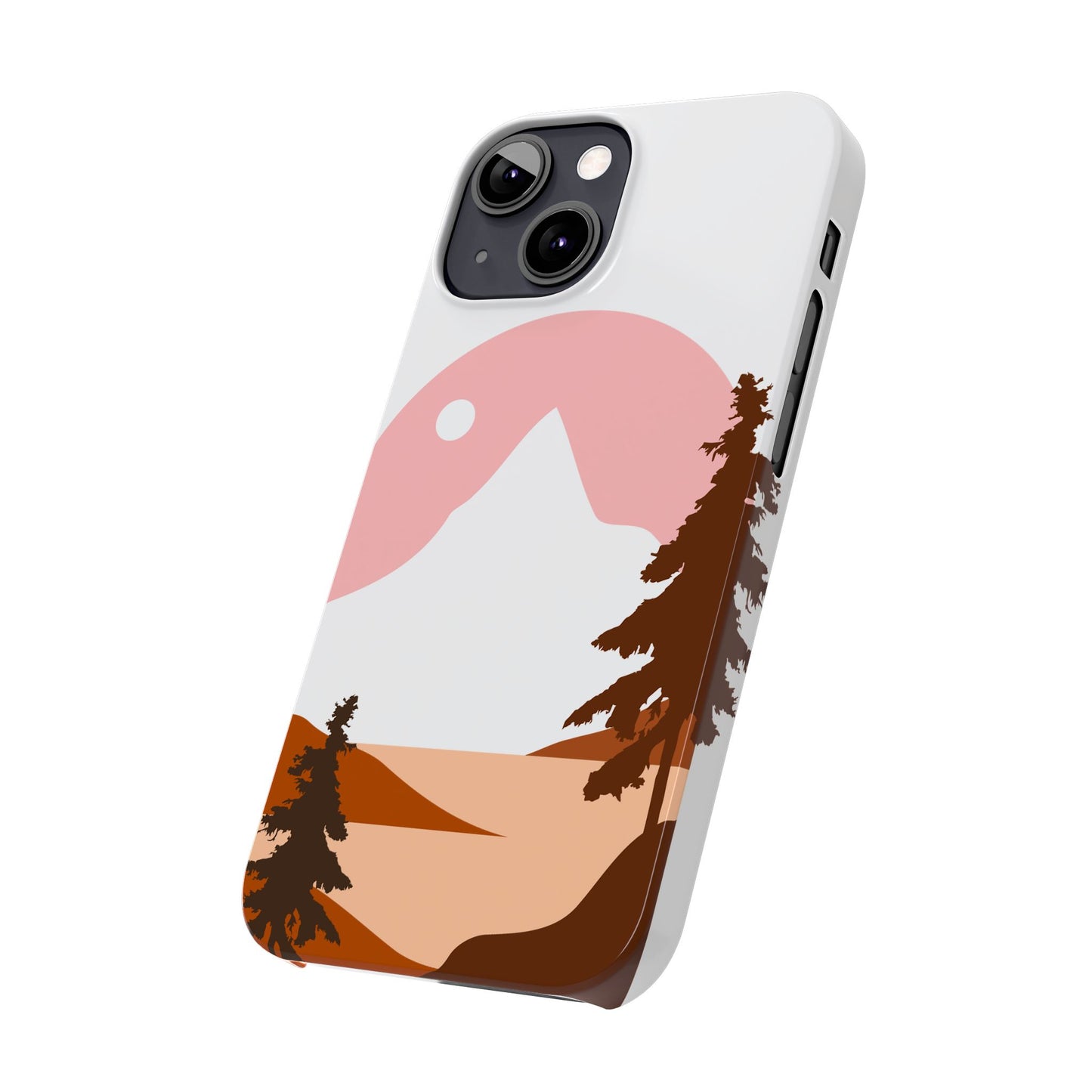 Stylish Mountain Landscape Slim Phone Case, Nature Lover Gift, Aesthetic Phone Cover, Adventure Travel Accessory, Minimalist Design [...]