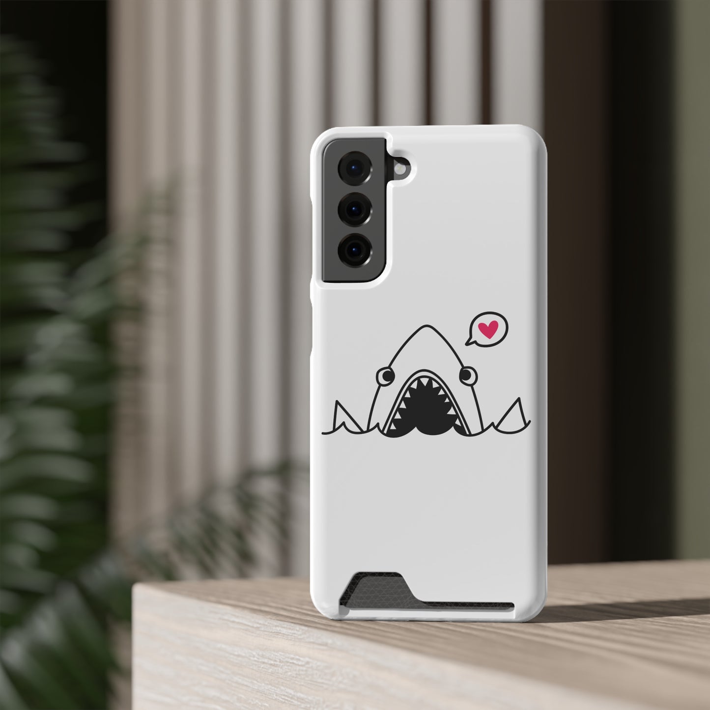 Cute Shark Phone Case with Card Holder - Perfect for Ocean Lovers, Unique Gift for Birthdays, Beach Days, and Back to School