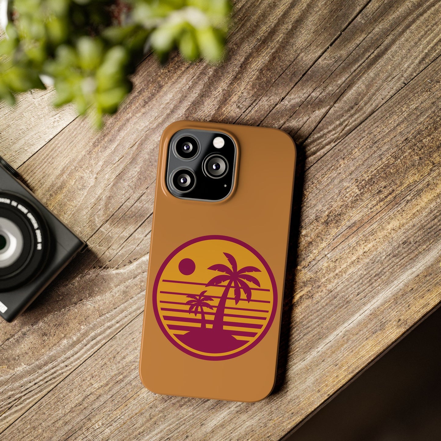 Retro Sunset Palm Tree Slim Phone Case, Summer Vibes, Beach Lover Gift, Tropical Phone Accessory, Perfect for Vacations, Travel and [...]