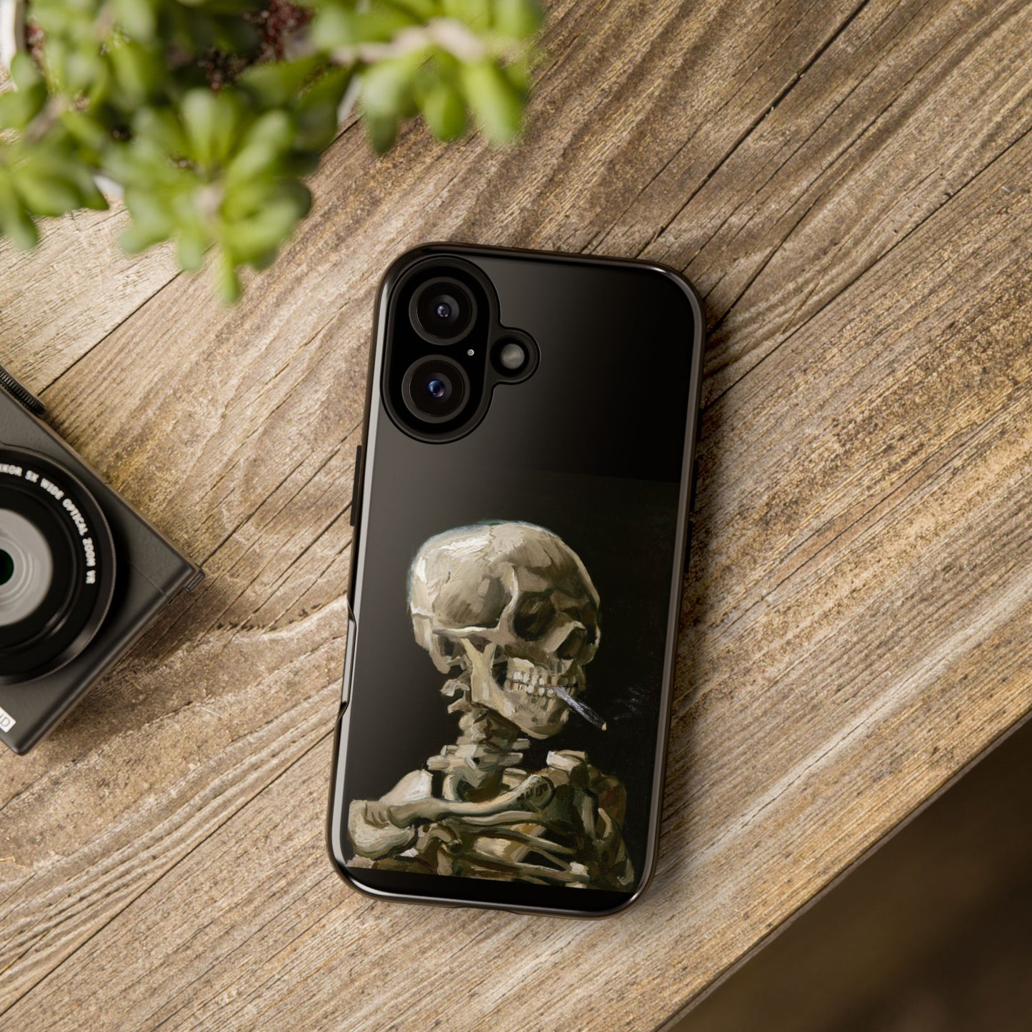 Tough Cases - Artistic Skull Phone Case, Unique Gift for Halloween, Retro Accessories, Trendy Mobile Covers, Spooky Style