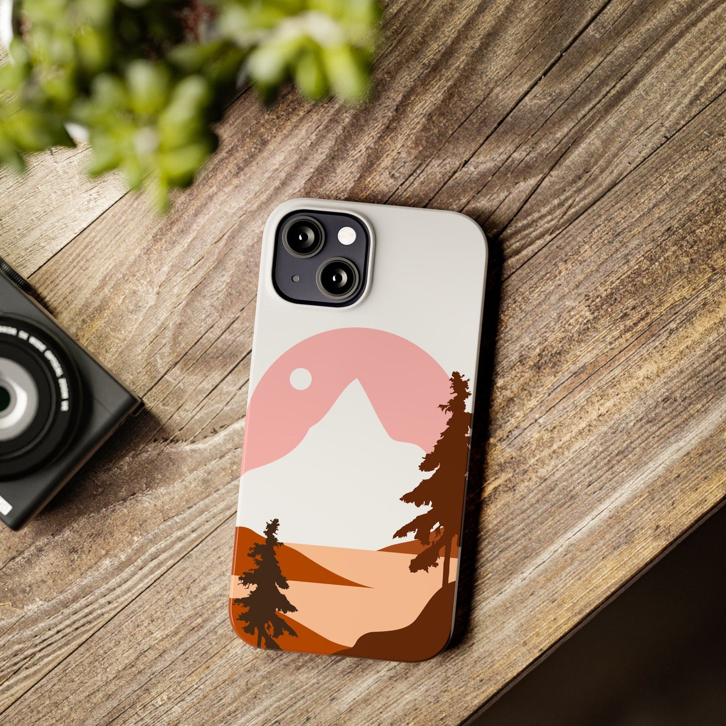 Stylish Mountain Landscape Slim Phone Case, Nature Lover Gift, Aesthetic Phone Cover, Adventure Travel Accessory, Minimalist Design [...]