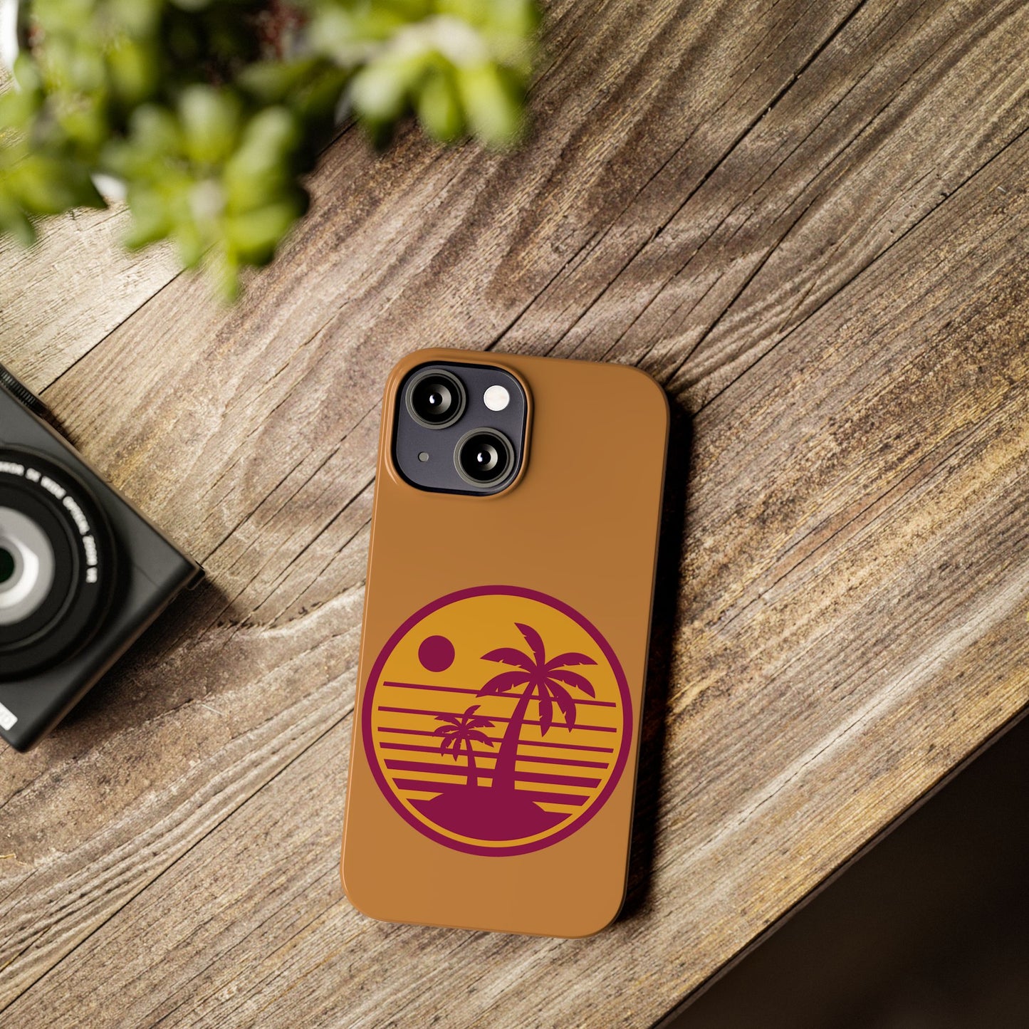 Retro Sunset Palm Tree Slim Phone Case, Summer Vibes, Beach Lover Gift, Tropical Phone Accessory, Perfect for Vacations, Travel and [...]