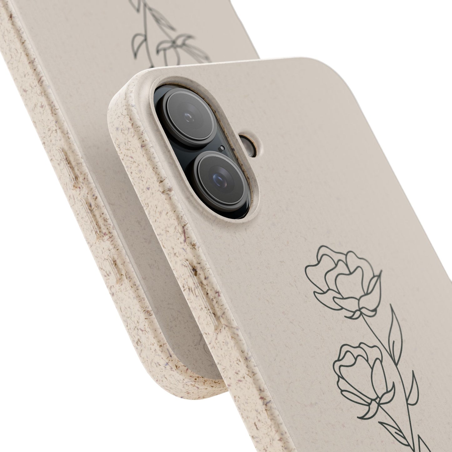 Eco-Friendly Phone Case with Floral Design, Biodegradable Mobile Cover, Sustainable Gift, Floral iPhone Case, Eco Chic Decor