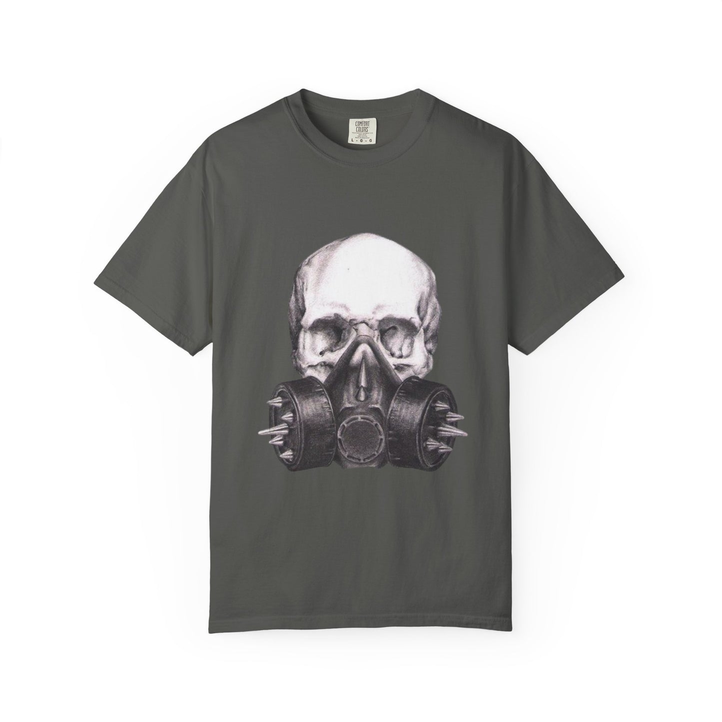 Edgy Skull Gas Mask T-shirt | Unisex Punk Apparel, Streetwear, Alternative Fashion, Music Festival Gear, Unique Graphic Tee