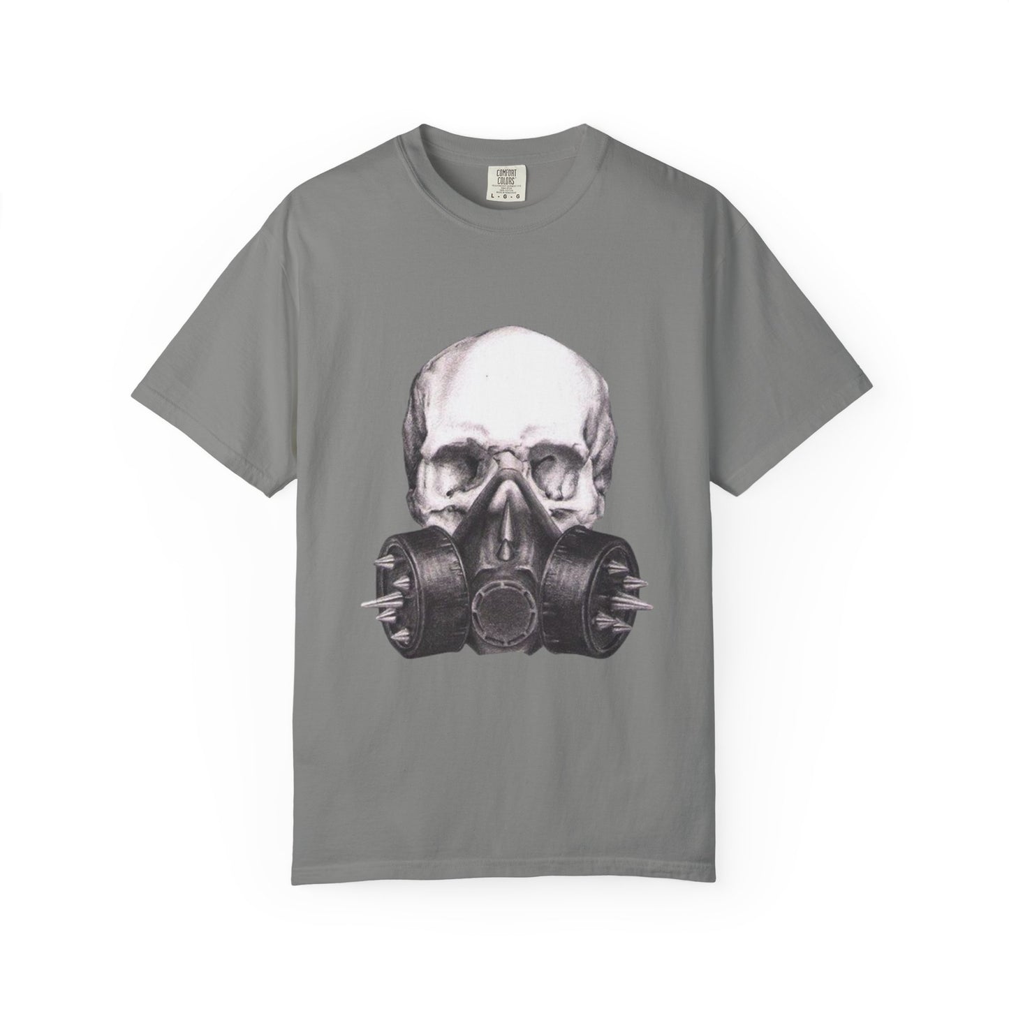 Edgy Skull Gas Mask T-shirt | Unisex Punk Apparel, Streetwear, Alternative Fashion, Music Festival Gear, Unique Graphic Tee