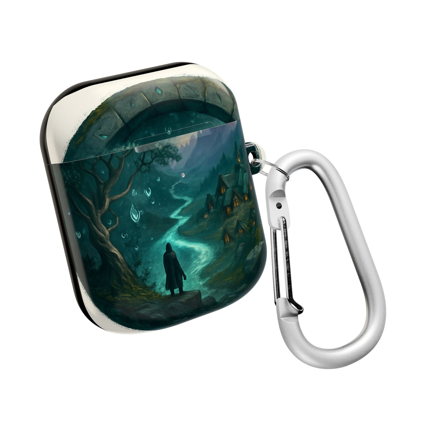 Mystical Landscape AirPod Case, Fantasy Accessory, Gift for Music Lovers, Unique Storage for AirPods, Protective AirPods Cover