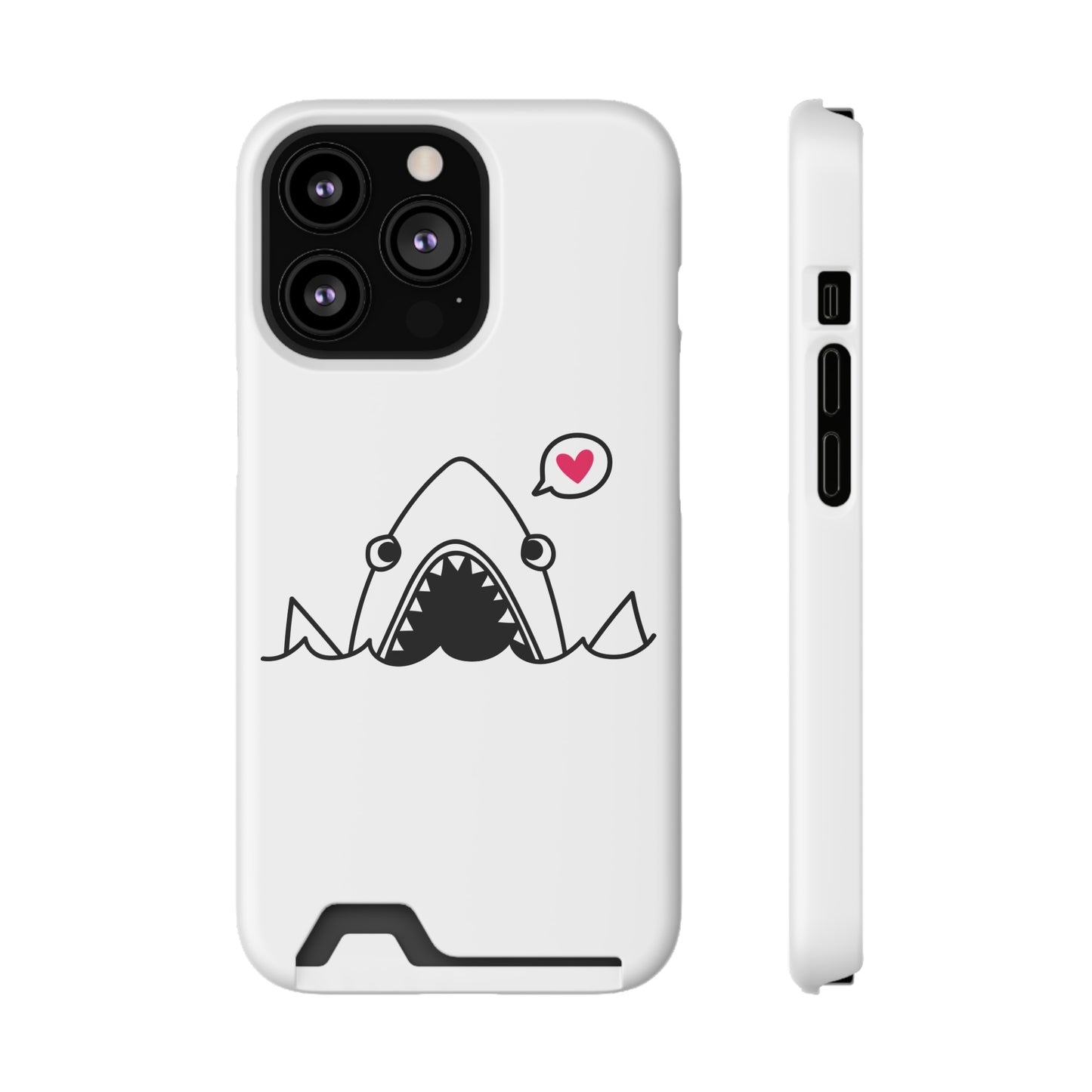 Cute Shark Phone Case with Card Holder - Perfect for Ocean Lovers, Unique Gift for Birthdays, Beach Days, and Back to School