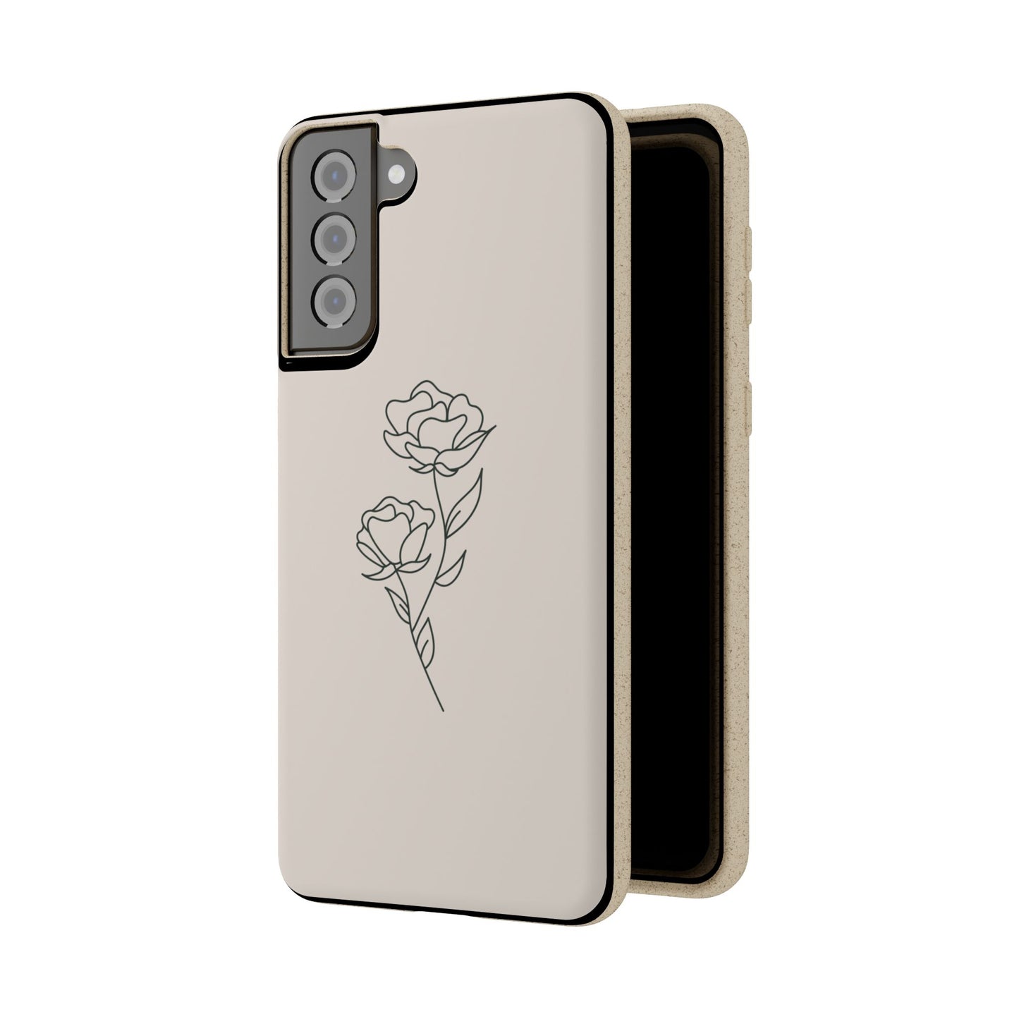 Eco-Friendly Phone Case with Floral Design, Biodegradable Mobile Cover, Sustainable Gift, Floral iPhone Case, Eco Chic Decor