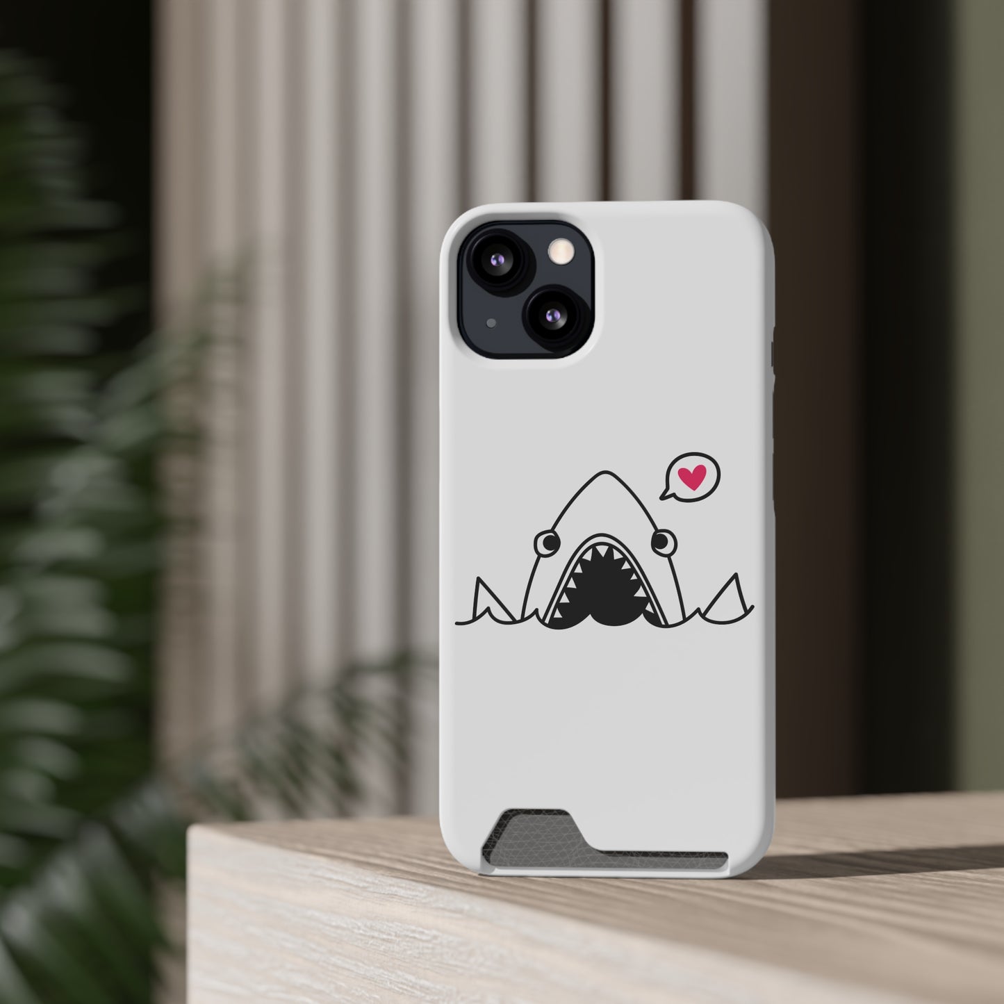 Cute Shark Phone Case with Card Holder - Perfect for Ocean Lovers, Unique Gift for Birthdays, Beach Days, and Back to School