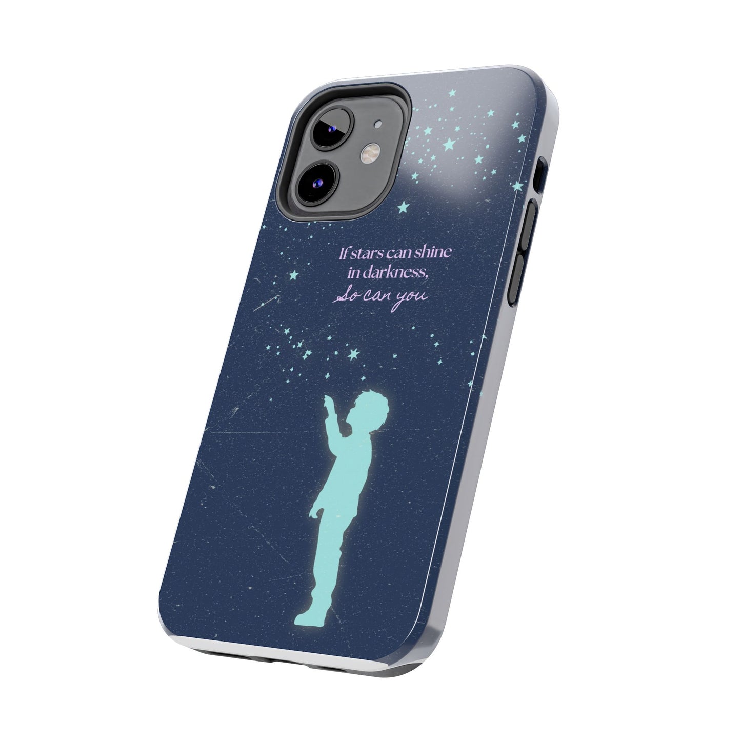 Starry Night Tough Phone Cases, Inspirational Phone Cover, Cute Kid Design, Galaxy Aesthetic, Gift for Dreamers, Motivational Decor