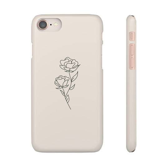 Floral Snap Case for iPhone, Elegant Phone Cover, Rose Design, Gift for Her, Stylish Accessory, Perfect for Birthdays
