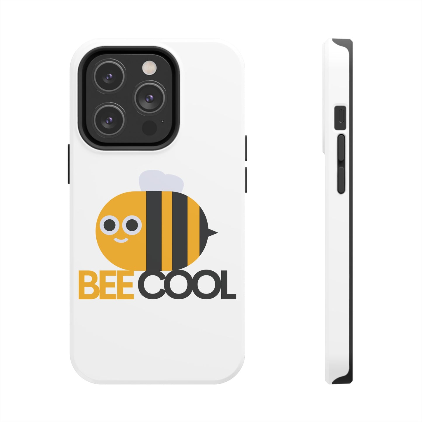 Bee Cool Tough Phone Case, Funny Phone Cover, Bee Lover Gift, Durable Phone Protector, Unique Bee Design
