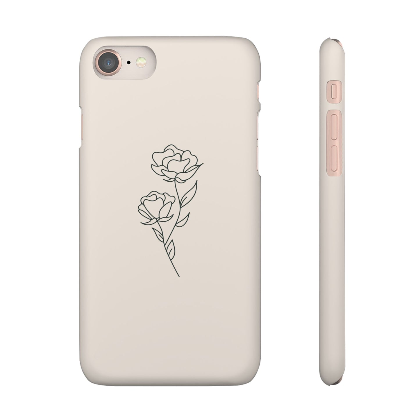 Floral Snap Case for iPhone, Elegant Phone Cover, Rose Design, Gift for Her, Stylish Accessory, Perfect for Birthdays