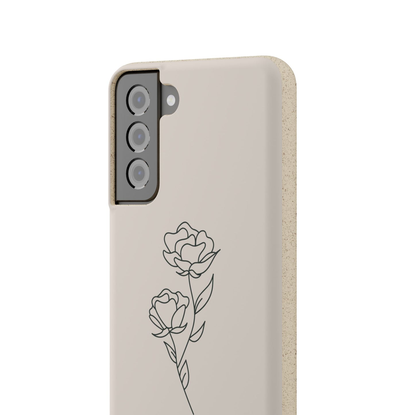 Eco-Friendly Phone Case with Floral Design, Biodegradable Mobile Cover, Sustainable Gift, Floral iPhone Case, Eco Chic Decor