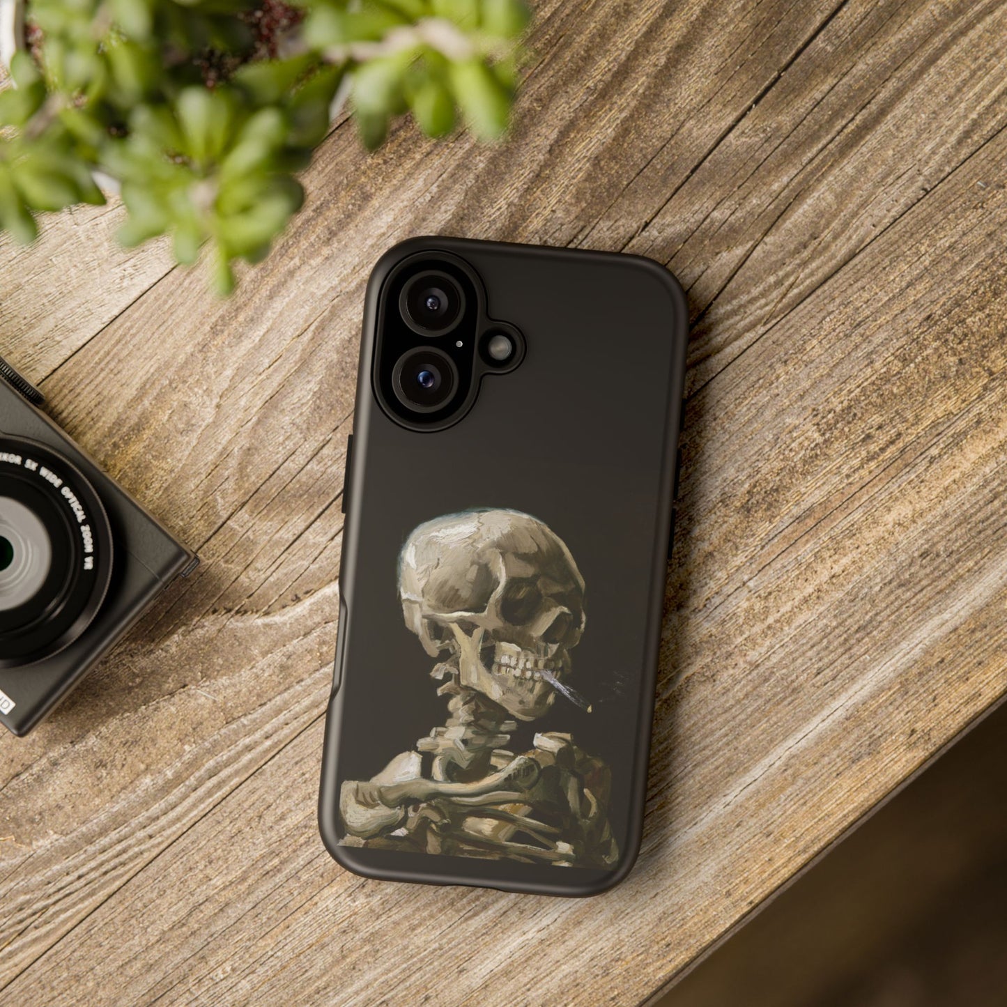 Tough Cases - Artistic Skull Phone Case, Unique Gift for Halloween, Retro Accessories, Trendy Mobile Covers, Spooky Style