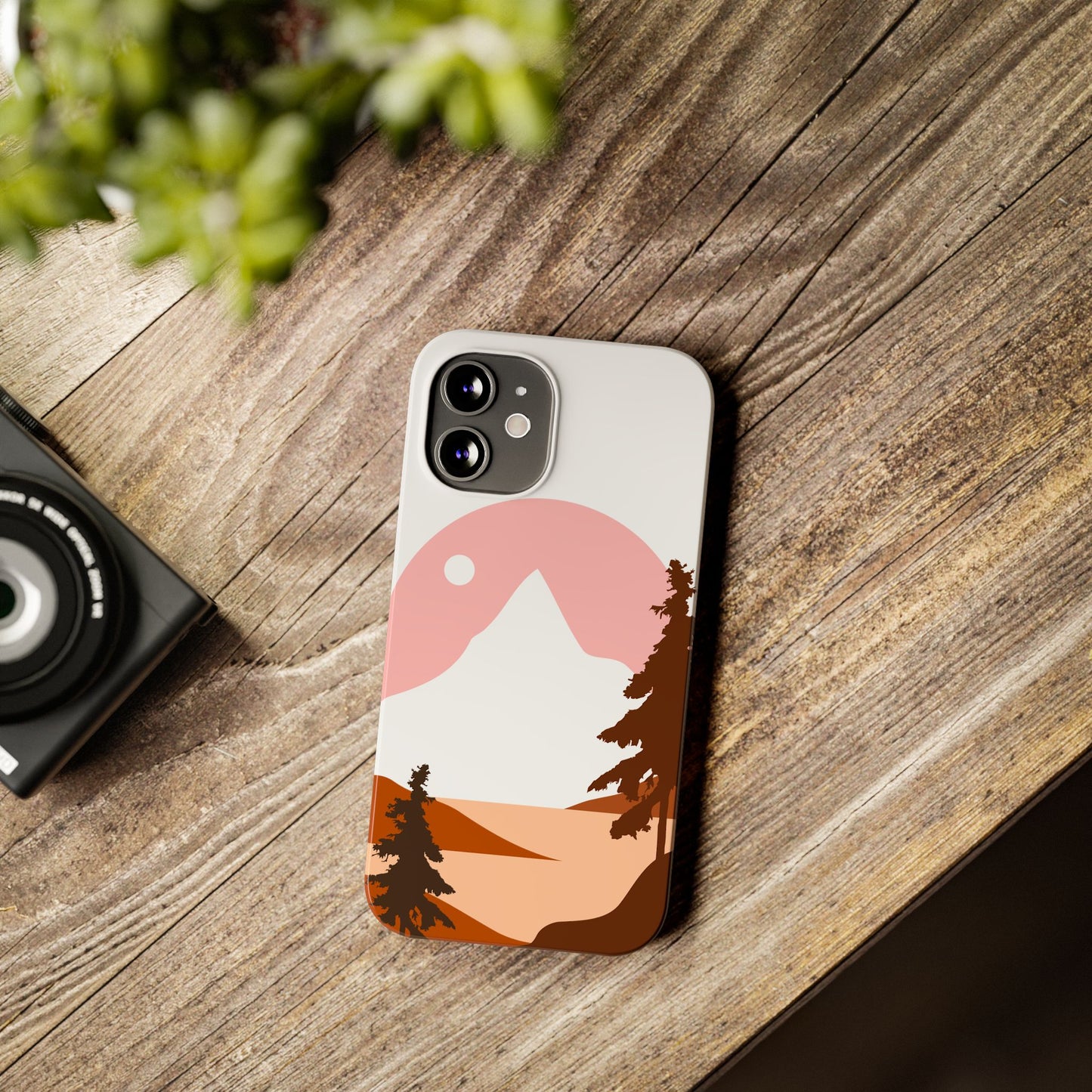 Stylish Mountain Landscape Slim Phone Case, Nature Lover Gift, Aesthetic Phone Cover, Adventure Travel Accessory, Minimalist Design [...]