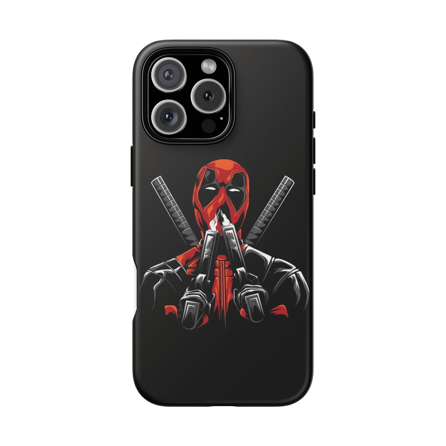 Deadpool Tough Phone Case, Durable Cover for Marvel Fans, Gift for Superhero Lovers, Unique Holiday Present, Geeky Accessories