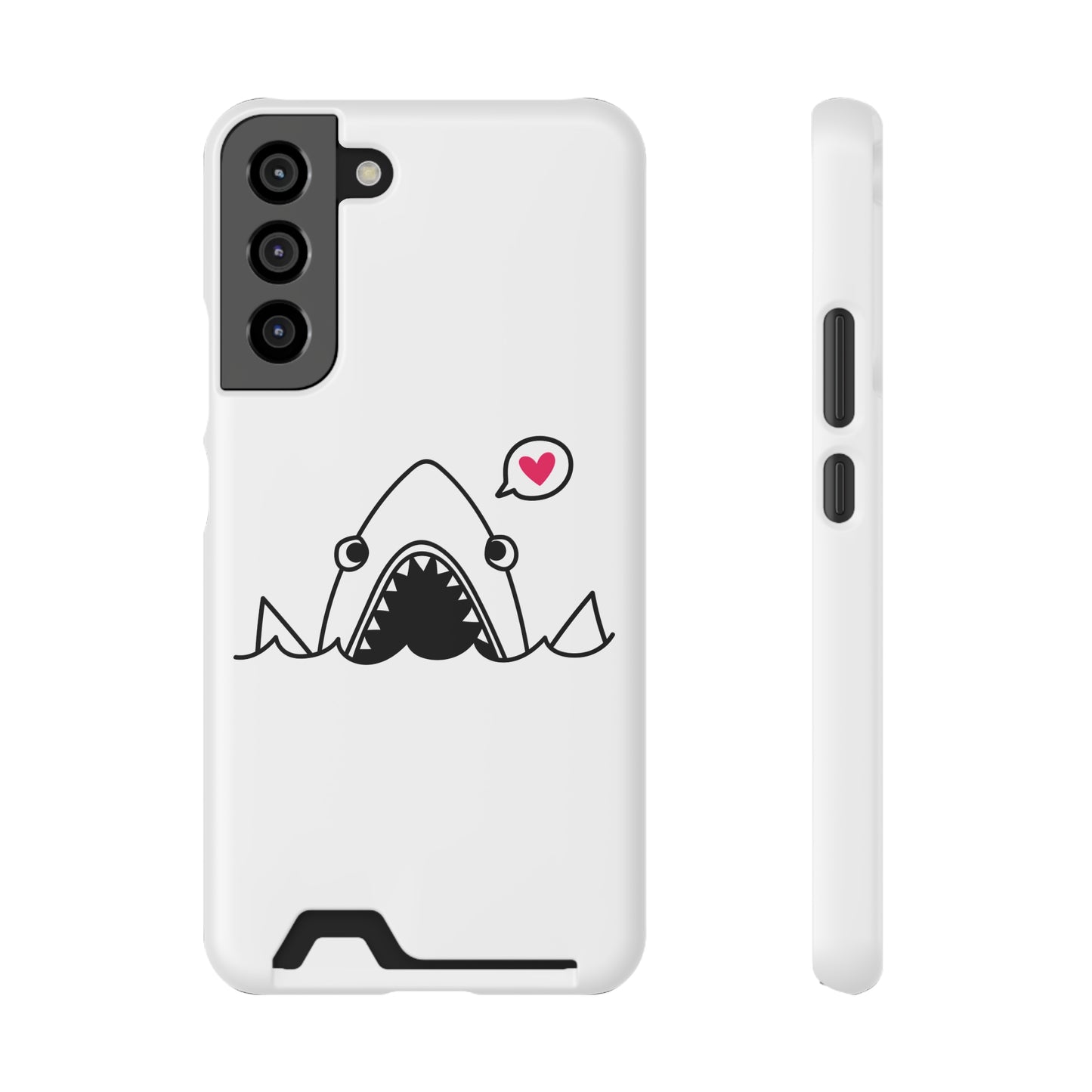 Cute Shark Phone Case with Card Holder - Perfect for Ocean Lovers, Unique Gift for Birthdays, Beach Days, and Back to School