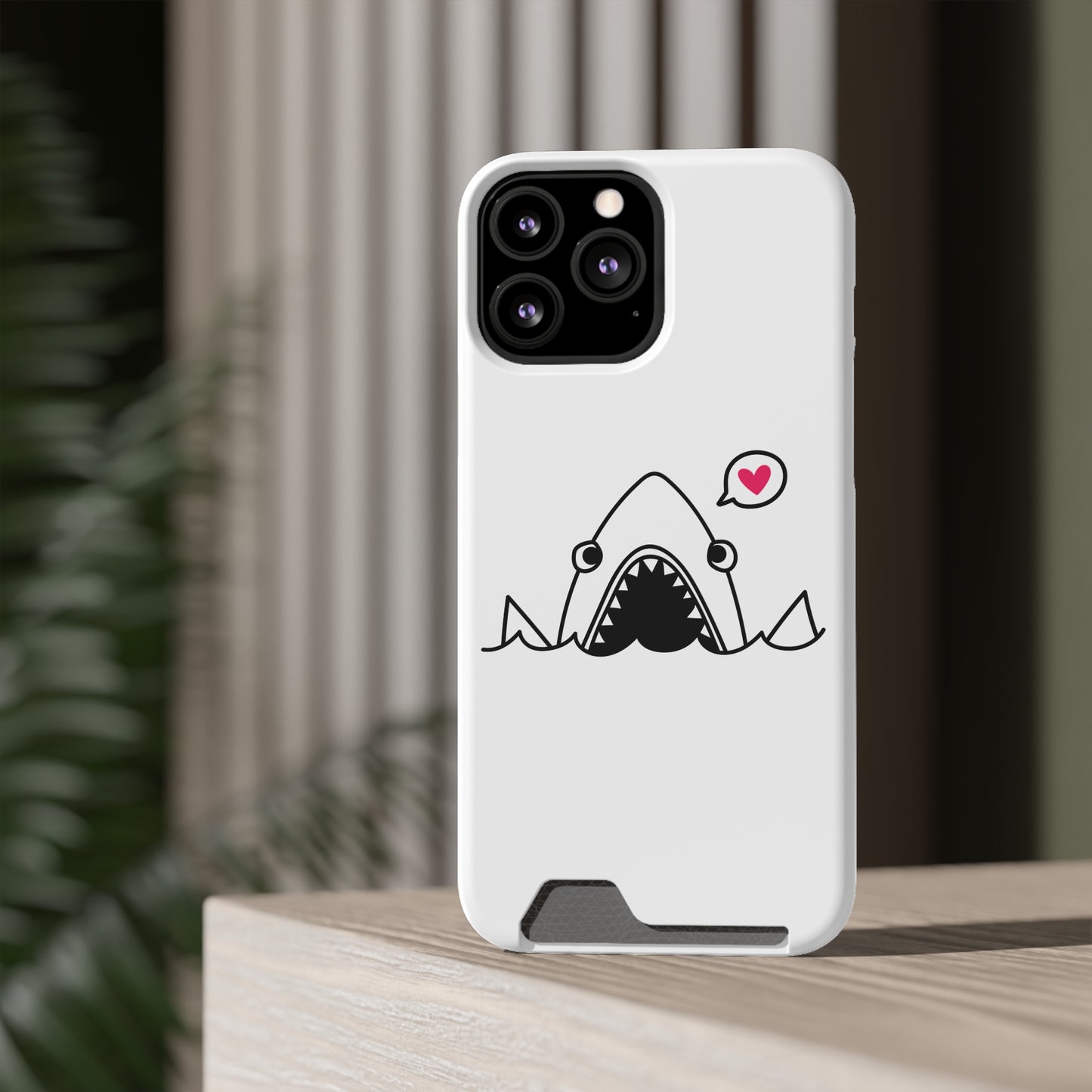 Cute Shark Phone Case with Card Holder - Perfect for Ocean Lovers, Unique Gift for Birthdays, Beach Days, and Back to School