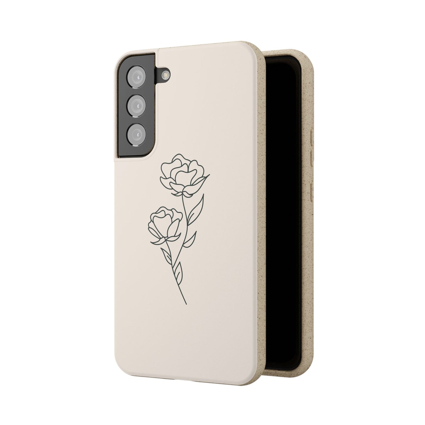 Eco-Friendly Phone Case with Floral Design, Biodegradable Mobile Cover, Sustainable Gift, Floral iPhone Case, Eco Chic Decor