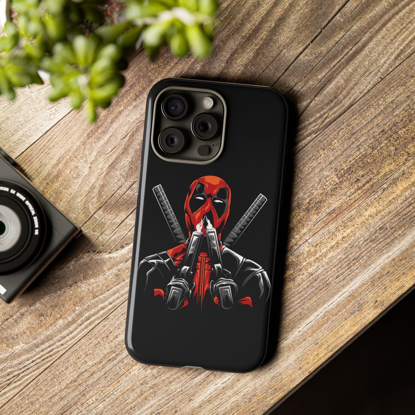 Deadpool Tough Phone Case, Durable Cover for Marvel Fans, Gift for Superhero Lovers, Unique Holiday Present, Geeky Accessories