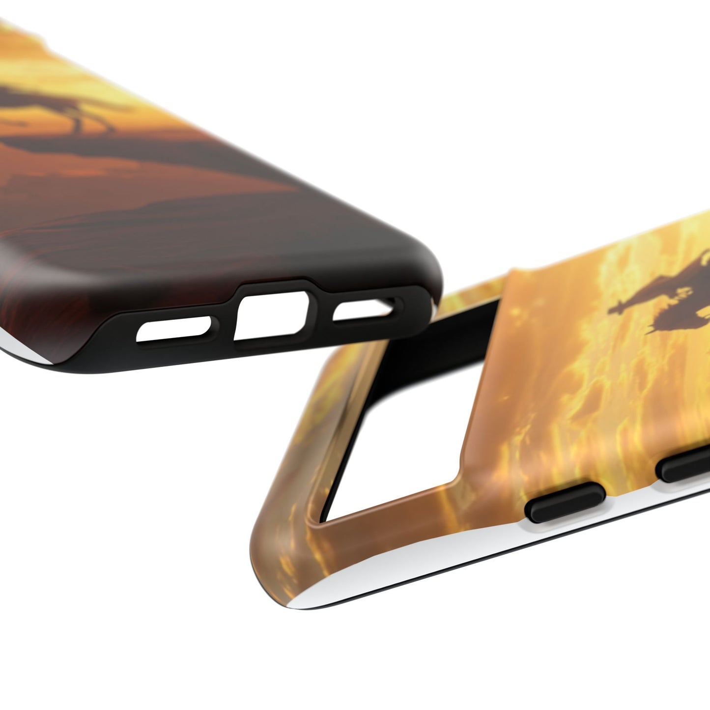 Sunset Horse Rider Phone Case, Western Art Cover, Tough Shell, Ideal Gift for Horse Lovers, Scenic Phone Accessories