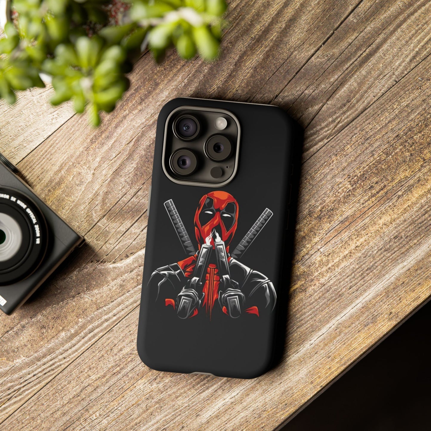 Deadpool Tough Phone Case, Durable Cover for Marvel Fans, Gift for Superhero Lovers, Unique Holiday Present, Geeky Accessories