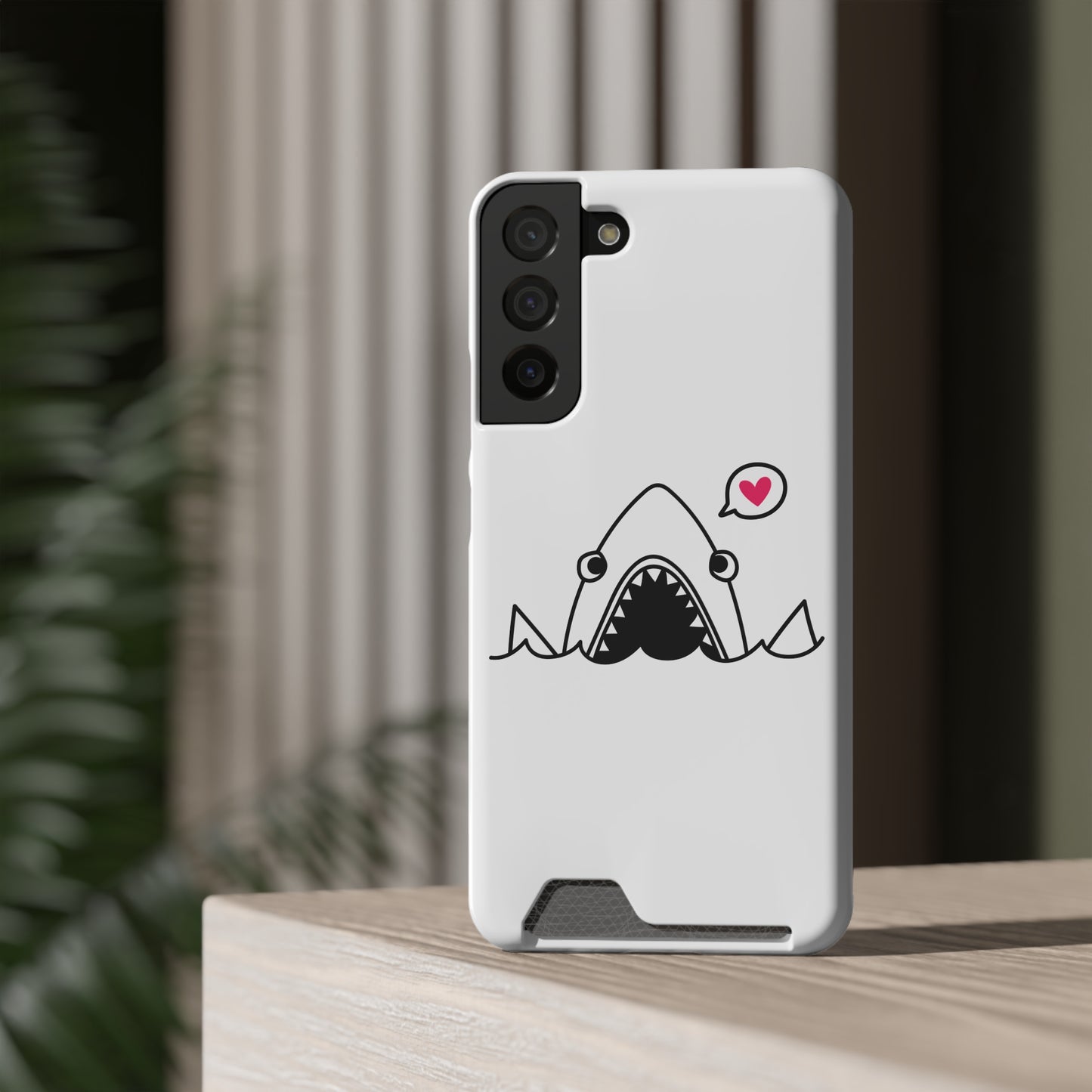 Cute Shark Phone Case with Card Holder - Perfect for Ocean Lovers, Unique Gift for Birthdays, Beach Days, and Back to School