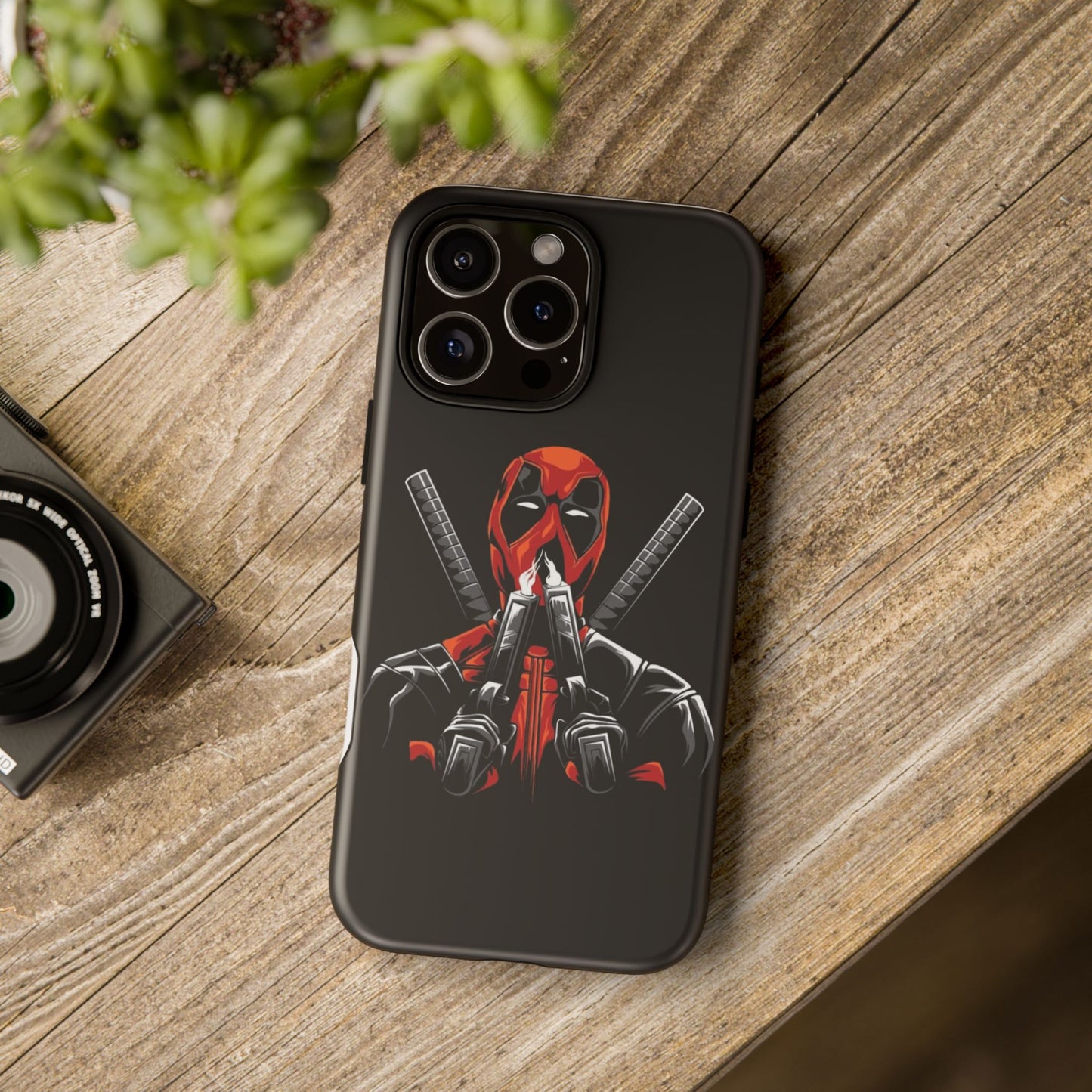 Deadpool Tough Phone Case, Durable Cover for Marvel Fans, Gift for Superhero Lovers, Unique Holiday Present, Geeky Accessories