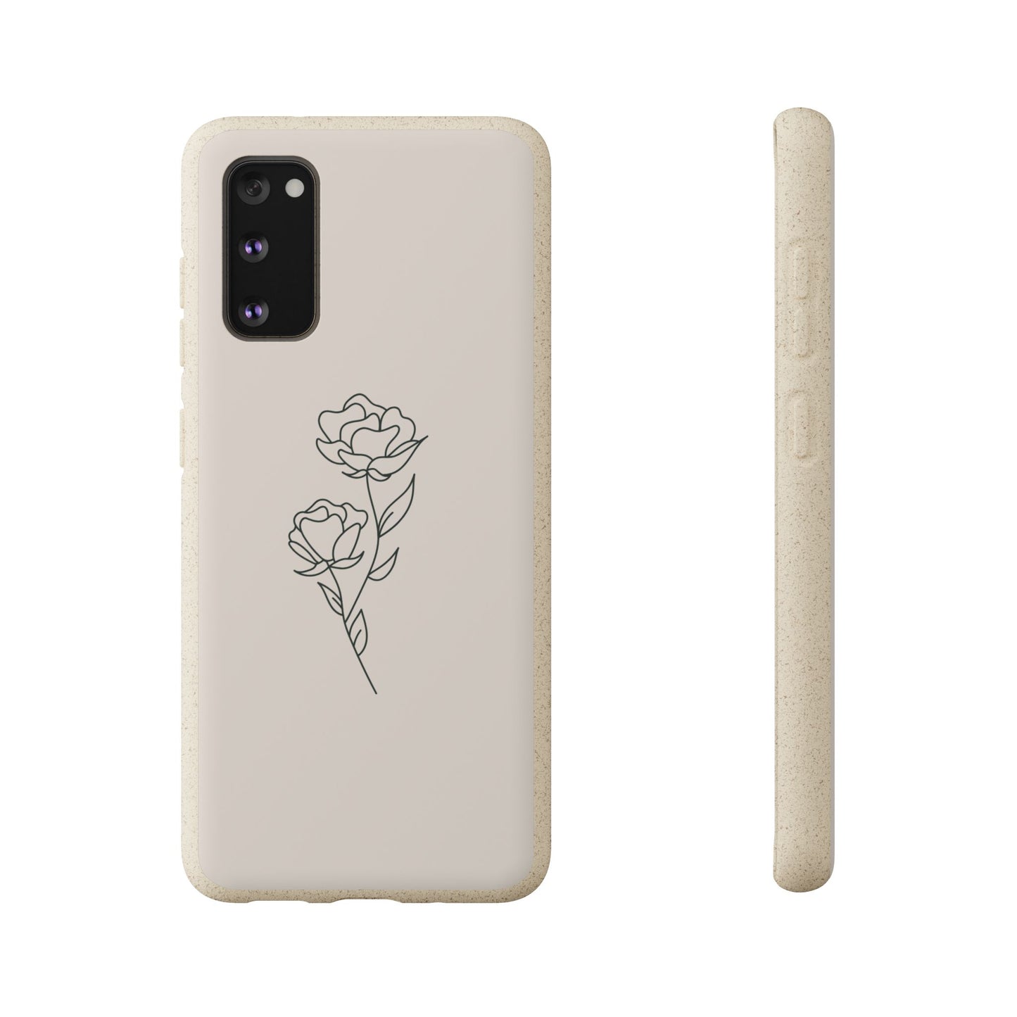 Eco-Friendly Phone Case with Floral Design, Biodegradable Mobile Cover, Sustainable Gift, Floral iPhone Case, Eco Chic Decor