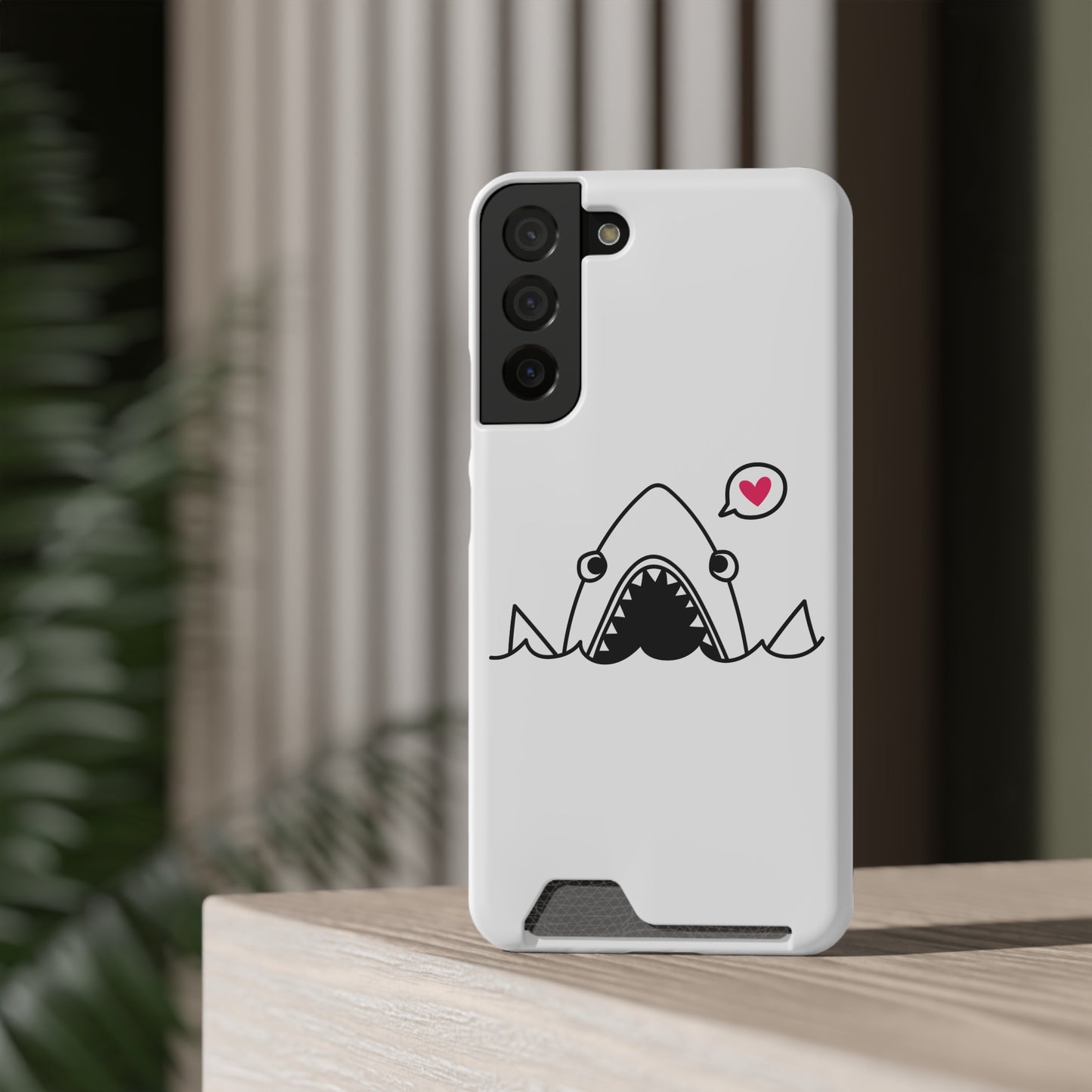 Cute Shark Phone Case with Card Holder - Perfect for Ocean Lovers, Unique Gift for Birthdays, Beach Days, and Back to School