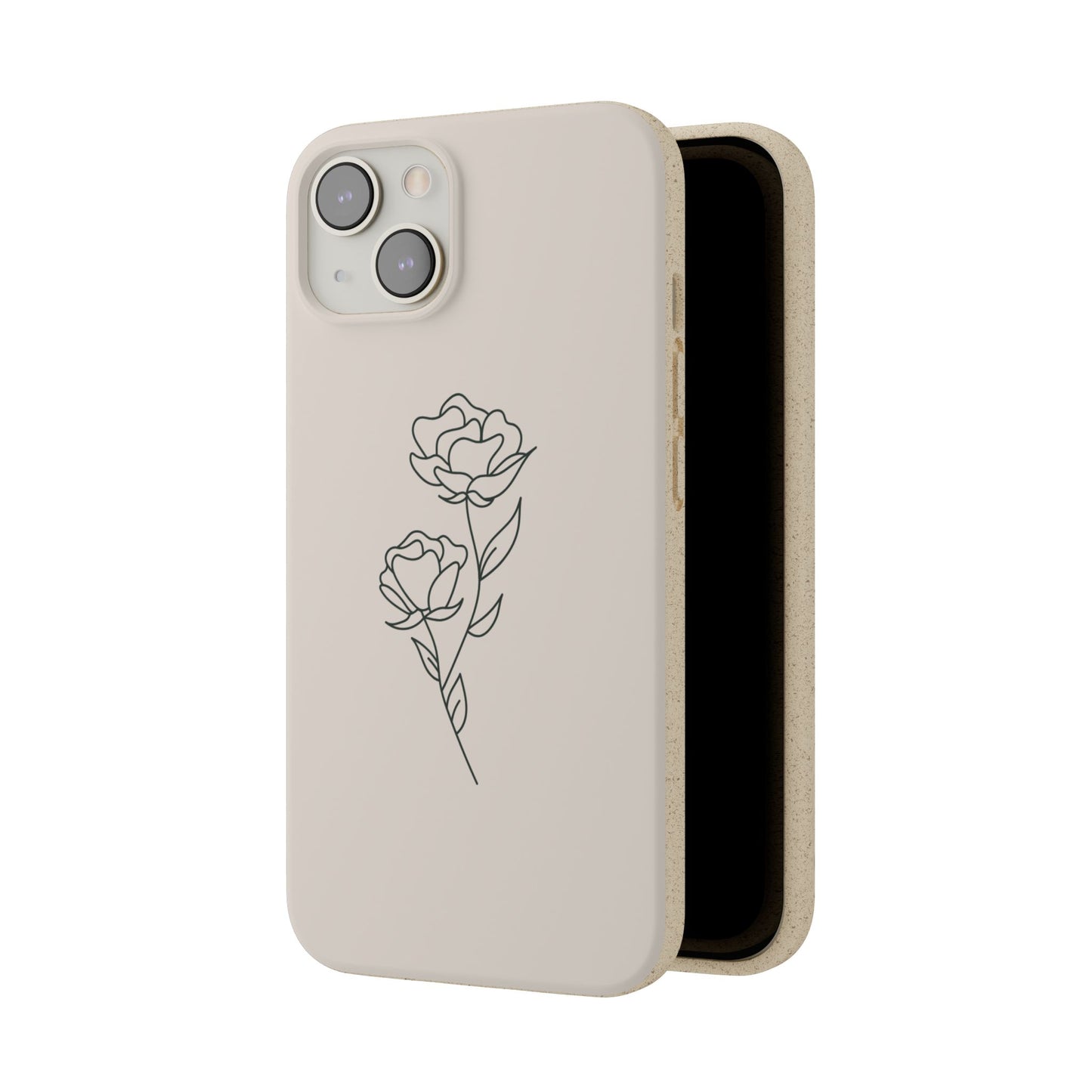 Eco-Friendly Phone Case with Floral Design, Biodegradable Mobile Cover, Sustainable Gift, Floral iPhone Case, Eco Chic Decor