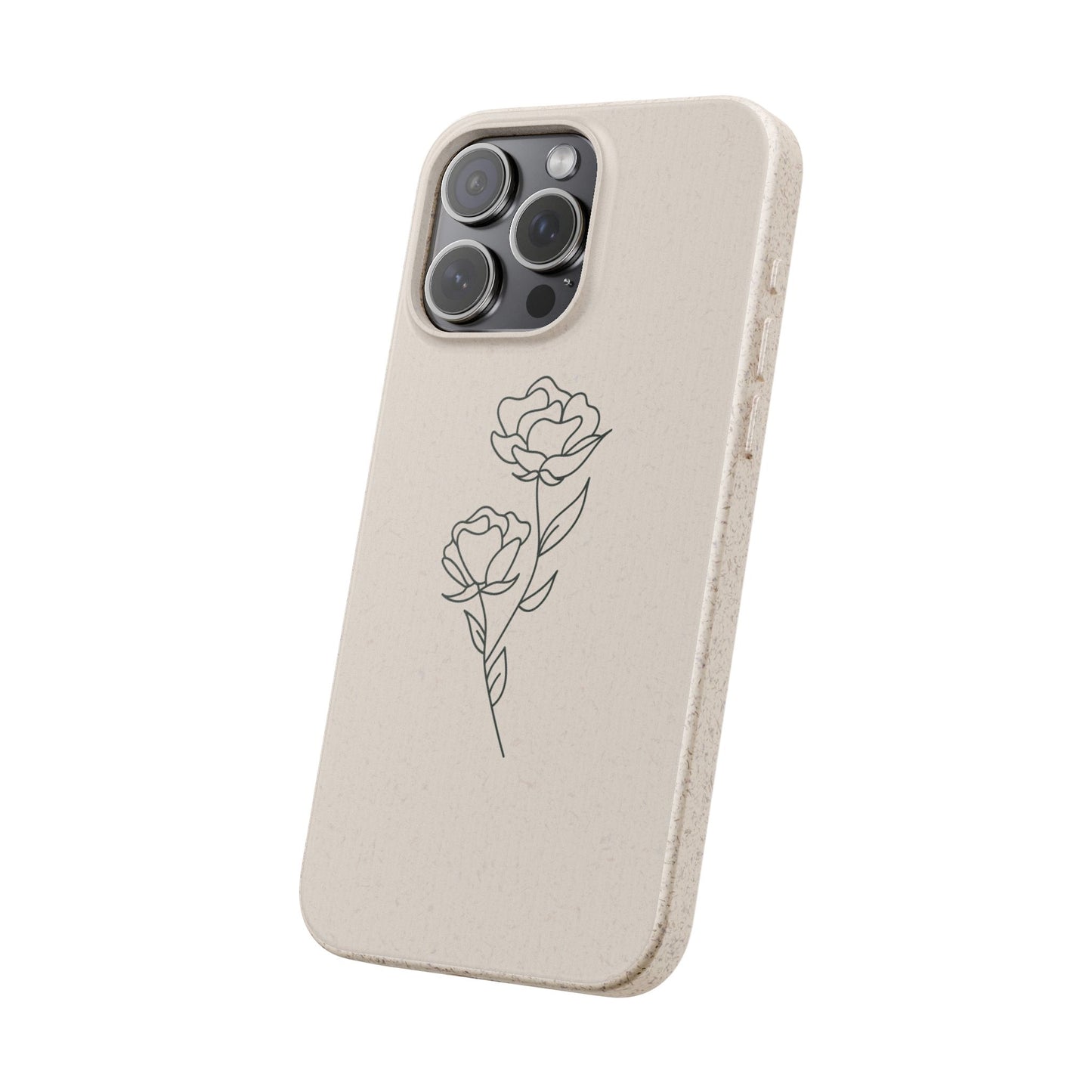 Eco-Friendly Phone Case with Floral Design, Biodegradable Mobile Cover, Sustainable Gift, Floral iPhone Case, Eco Chic Decor
