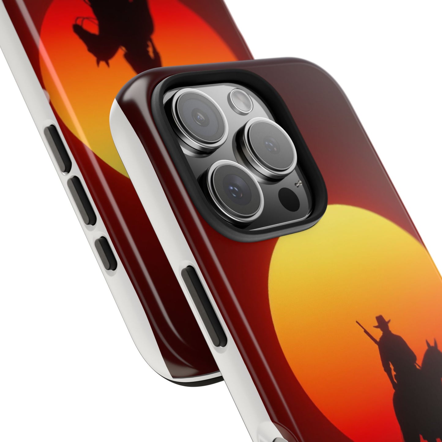 Sunset Cowboy Tough Phone Cases, Western Style Phone Cover, Unique Gift for Horse Lovers, Adventure Accessories, Durable Phone Protection