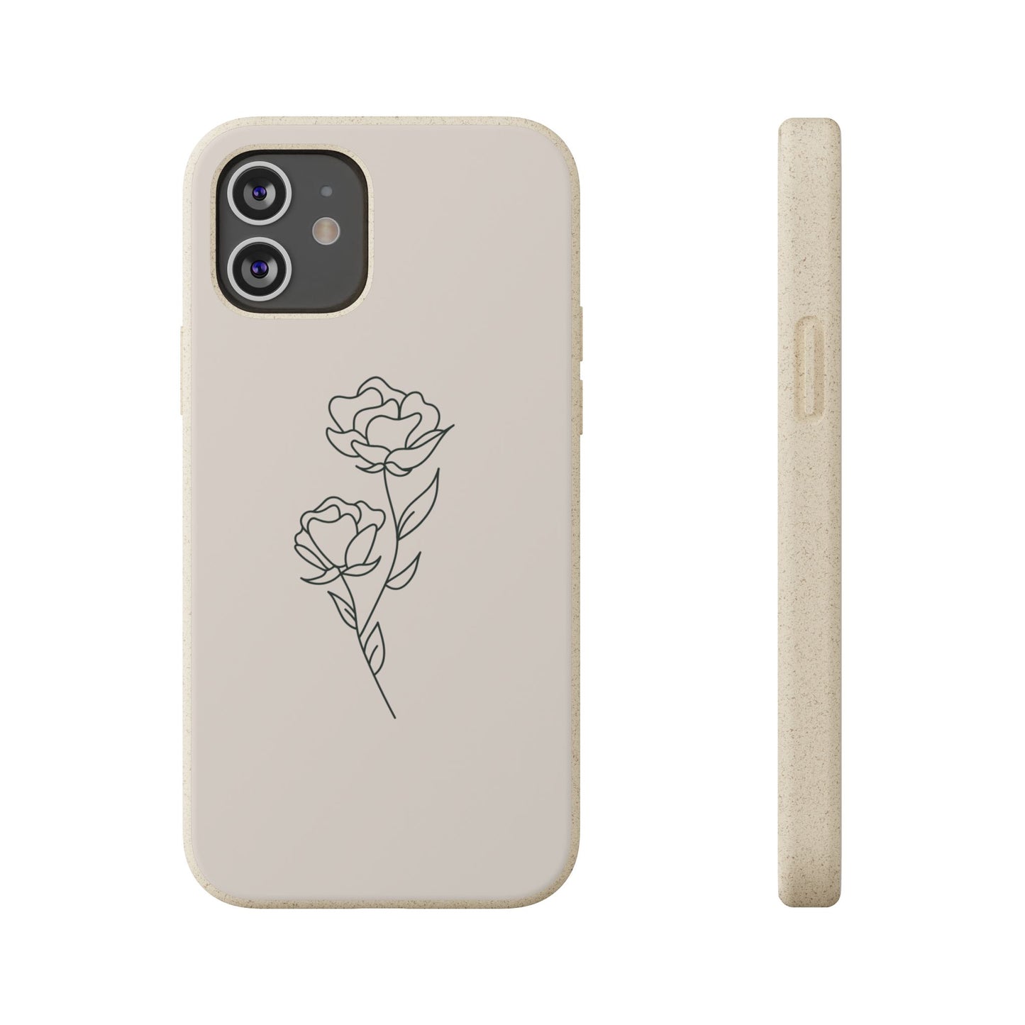 Eco-Friendly Phone Case with Floral Design, Biodegradable Mobile Cover, Sustainable Gift, Floral iPhone Case, Eco Chic Decor