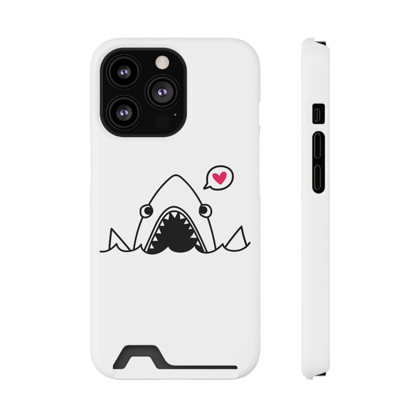 Cute Shark Phone Case with Card Holder - Perfect for Ocean Lovers, Unique Gift for Birthdays, Beach Days, and Back to School