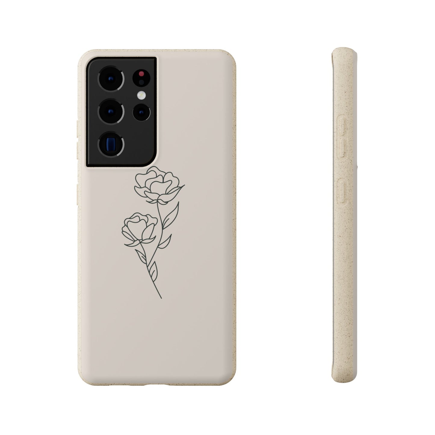 Eco-Friendly Phone Case with Floral Design, Biodegradable Mobile Cover, Sustainable Gift, Floral iPhone Case, Eco Chic Decor