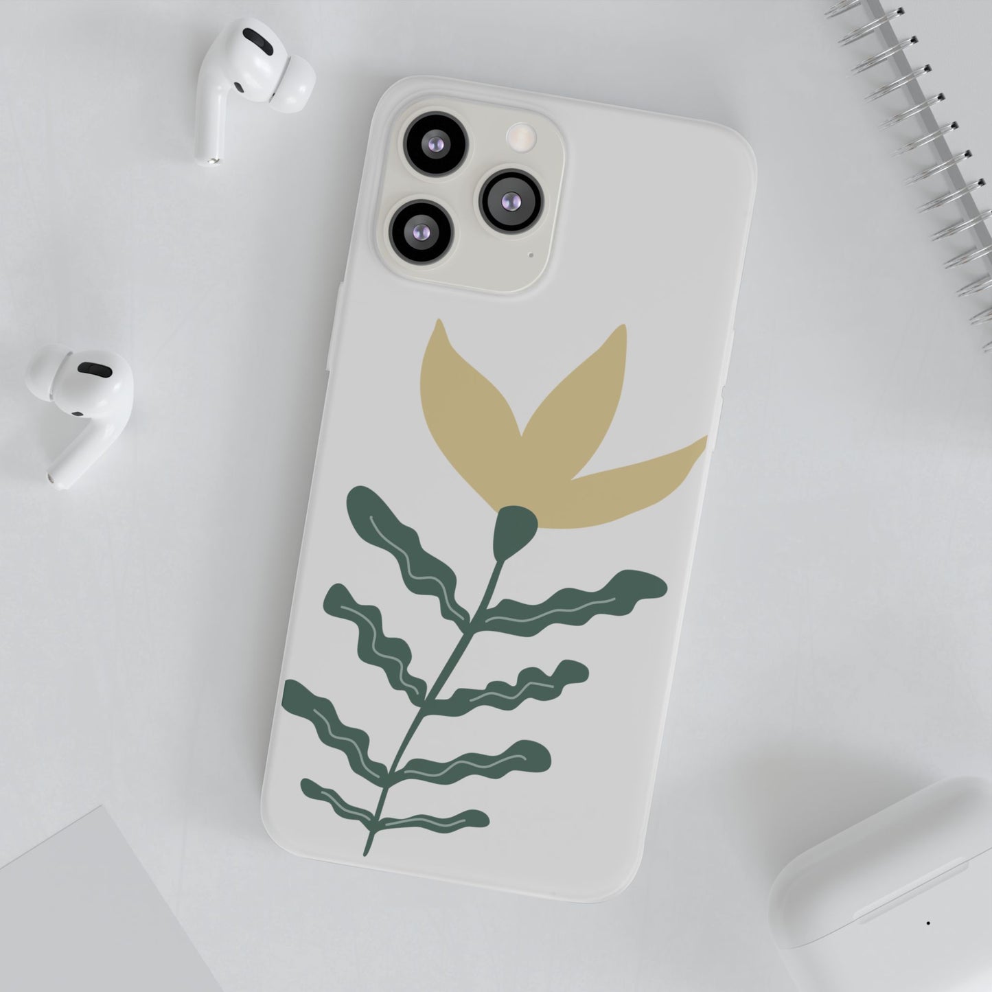 Stylish Floral Flexi Cases, Phone Accessories, Gift Idea, Protective Case, Trendy Phone Cover, Spring Vibes