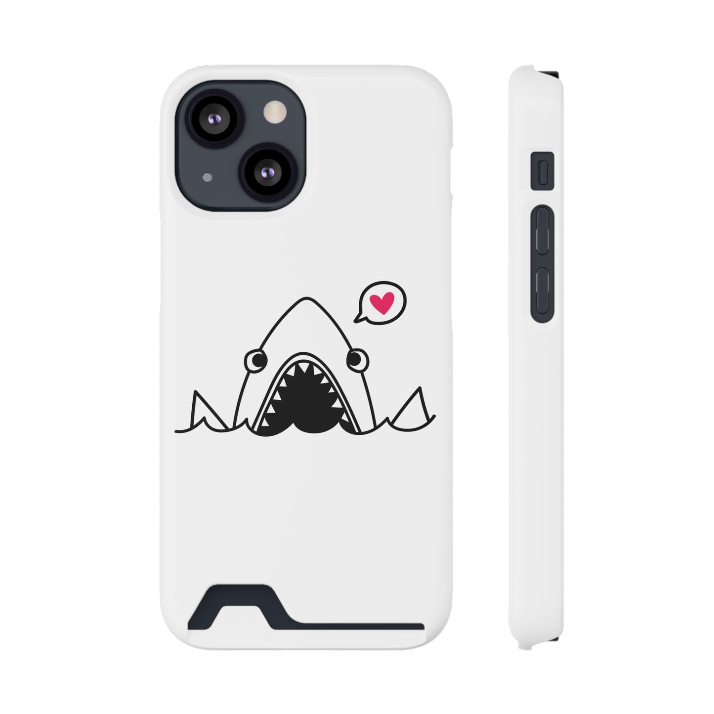 Cute Shark Phone Case with Card Holder - Perfect for Ocean Lovers, Unique Gift for Birthdays, Beach Days, and Back to School