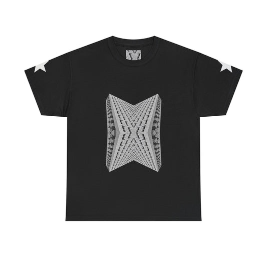 Geometric Art Unisex Heavy Cotton Tee, Modern Graphic Shirt, Urban Fashion T-Shirt, Statement Tee, Trendy Streetwear