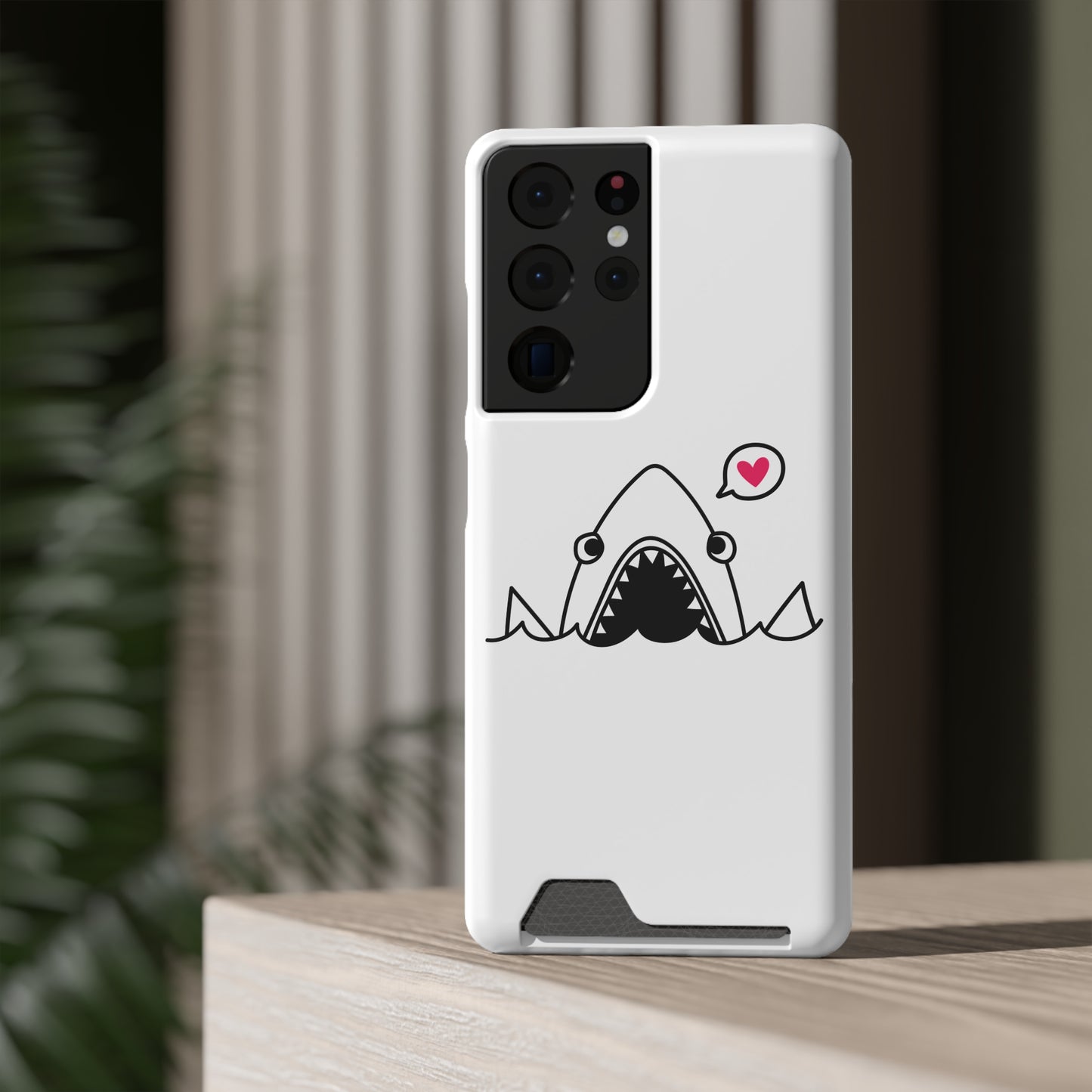 Cute Shark Phone Case with Card Holder - Perfect for Ocean Lovers, Unique Gift for Birthdays, Beach Days, and Back to School