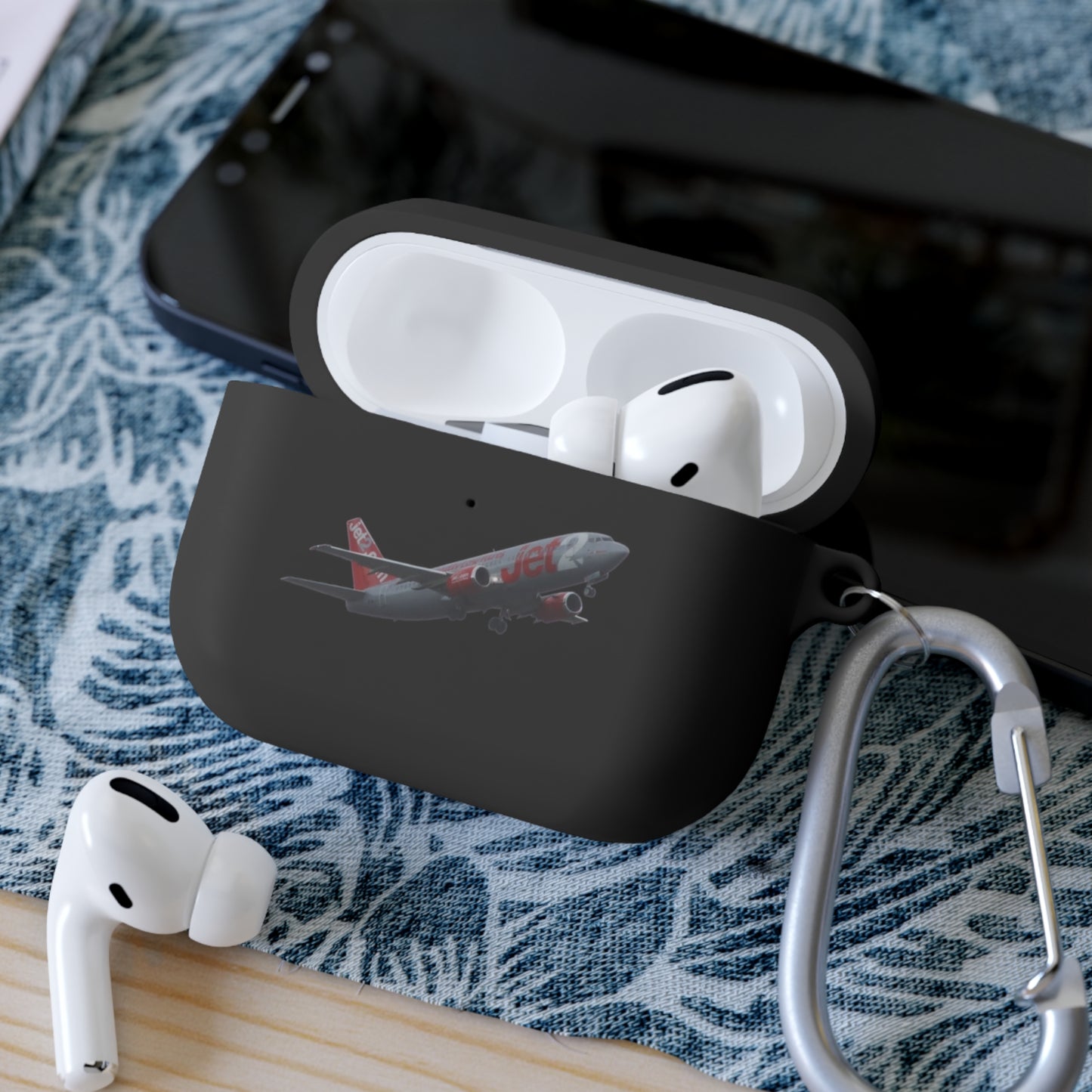 AirPods Case Cover, Travel Accessory, Gift for Music Lovers, AirPods Pro Holder, Airplane Design, Everyday Use