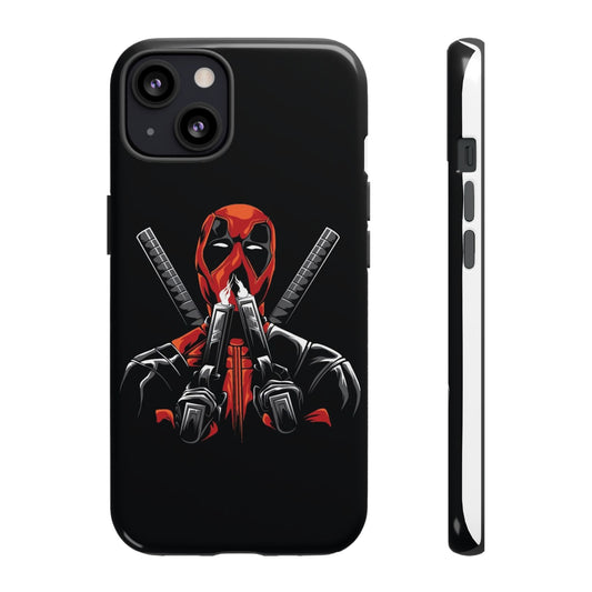 Deadpool Tough Phone Case, Durable Cover for Marvel Fans, Gift for Superhero Lovers, Unique Holiday Present, Geeky Accessories