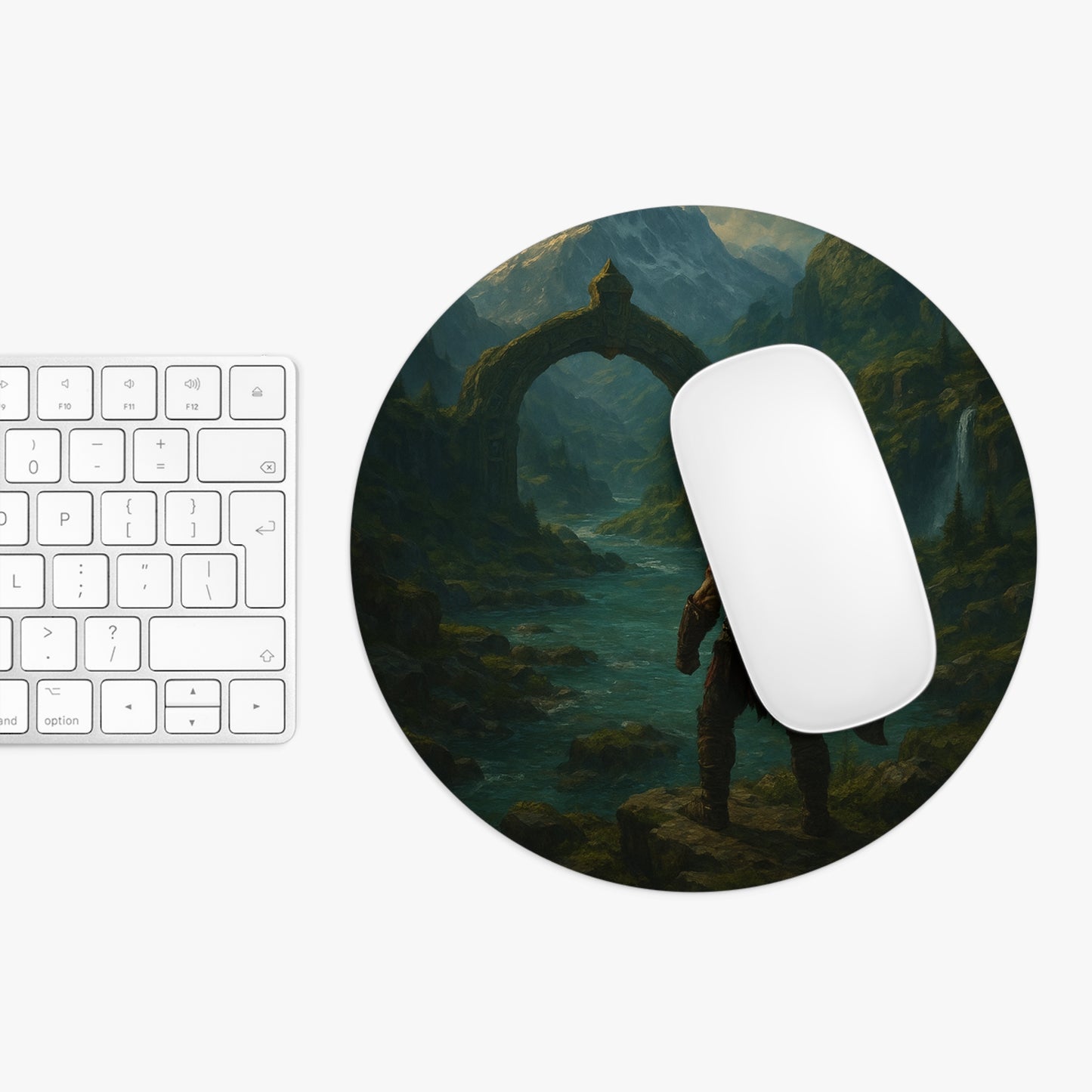 Mythic Landscape Mouse Pad, Gamer Desk Accessory, Gifts for Gamers, Fantasy Gaming Decor, Office Supplies, Unique Mouse Mat