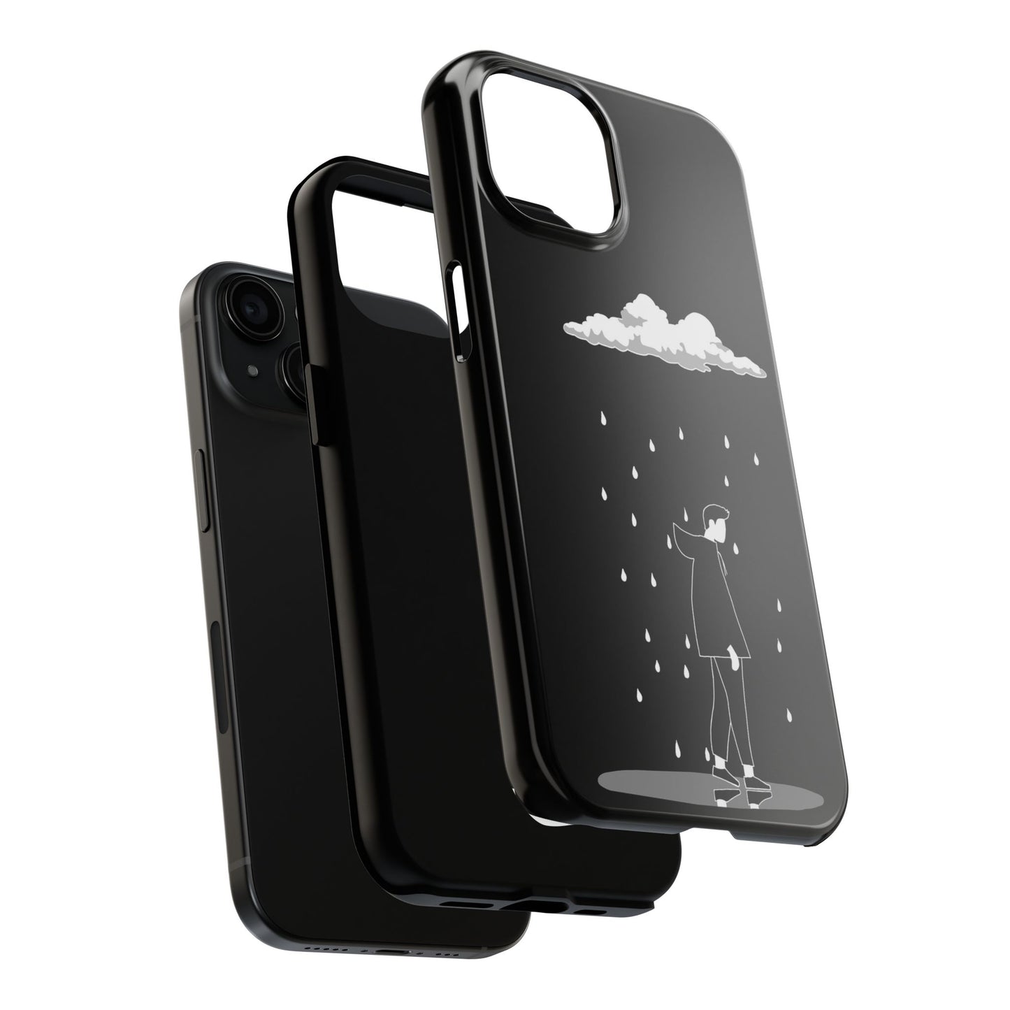 Rainy Day Tough Phone Case, Artistic Phone Cover, Aesthetic Phone Protector, Unique Gift for Friends, Mobile Accessory