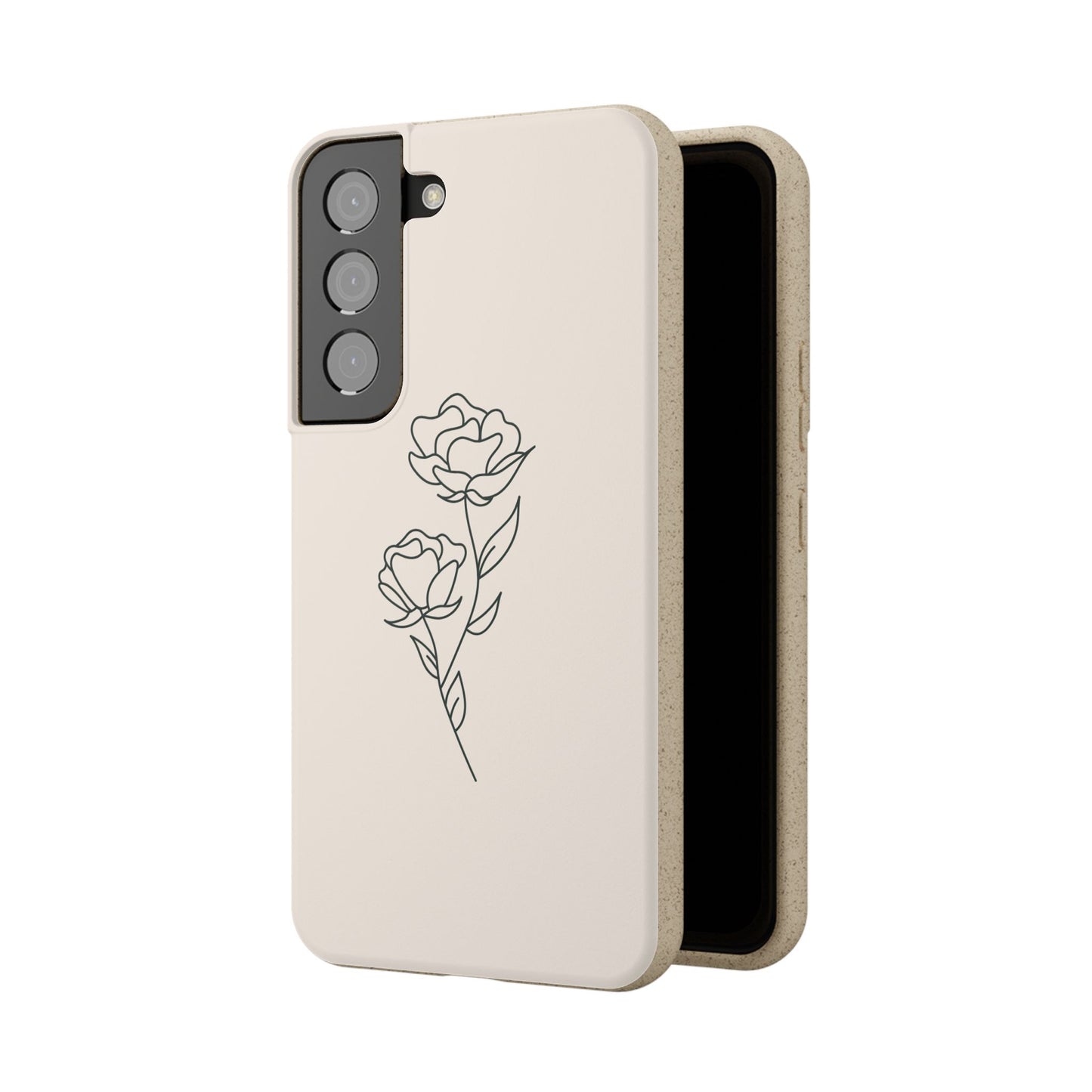 Eco-Friendly Phone Case with Floral Design, Biodegradable Mobile Cover, Sustainable Gift, Floral iPhone Case, Eco Chic Decor