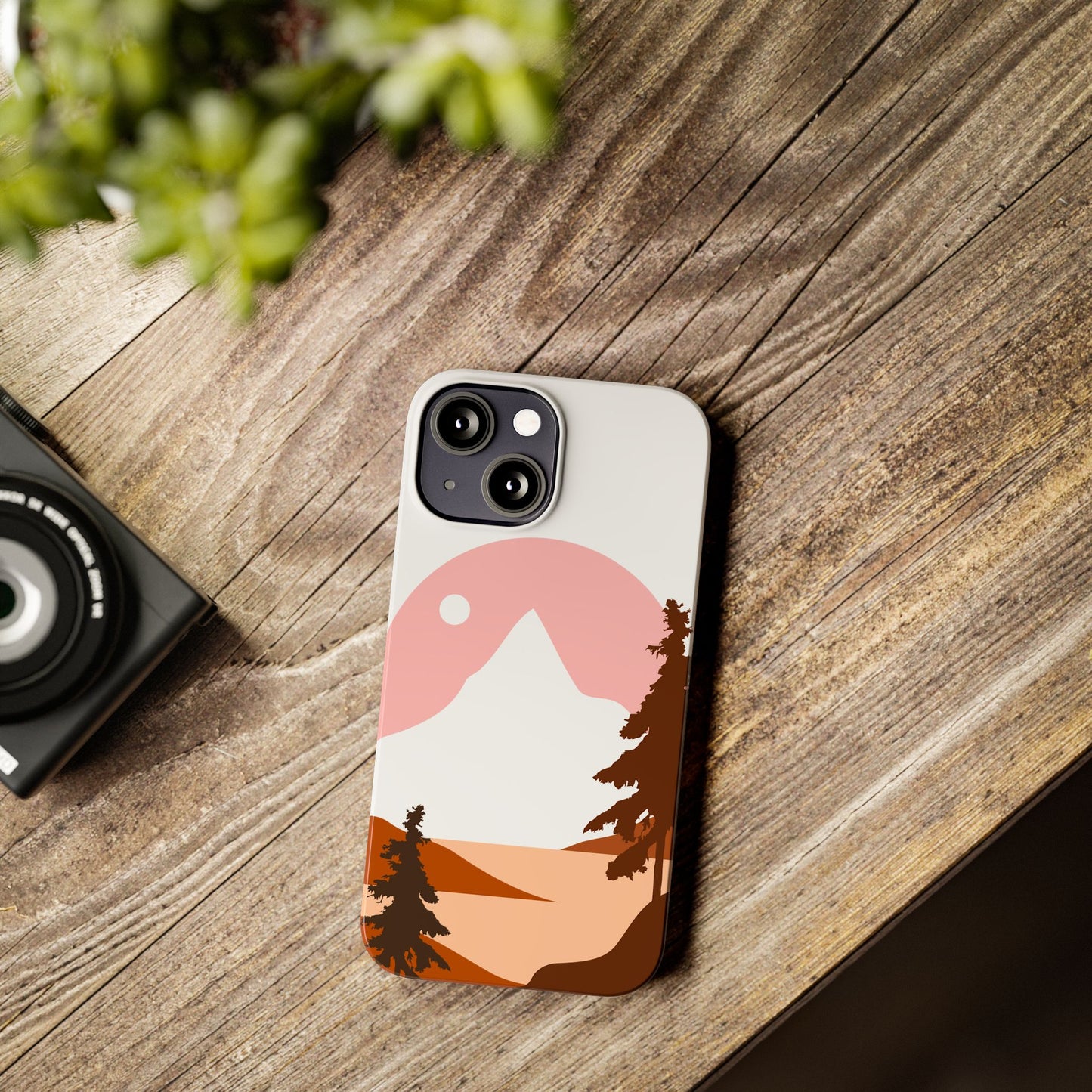 Stylish Mountain Landscape Slim Phone Case, Nature Lover Gift, Aesthetic Phone Cover, Adventure Travel Accessory, Minimalist Design [...]