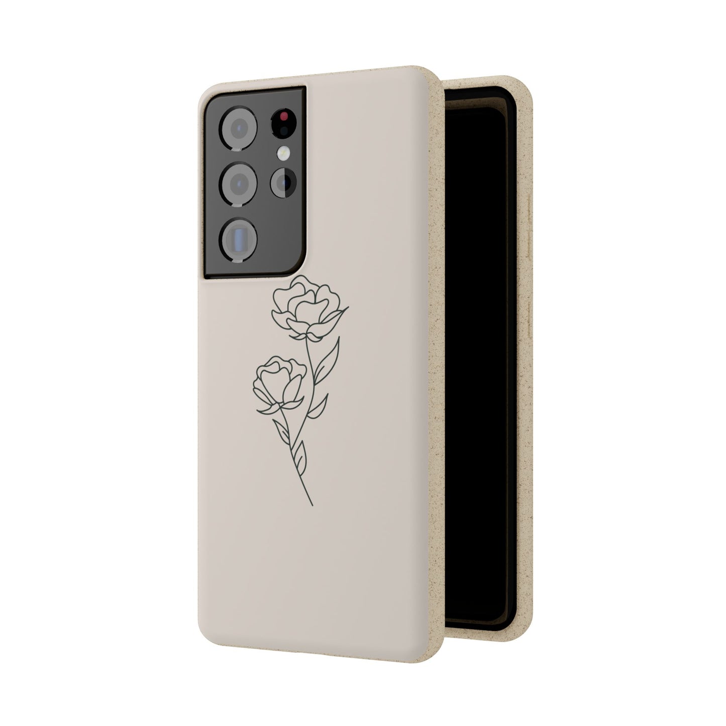 Eco-Friendly Phone Case with Floral Design, Biodegradable Mobile Cover, Sustainable Gift, Floral iPhone Case, Eco Chic Decor